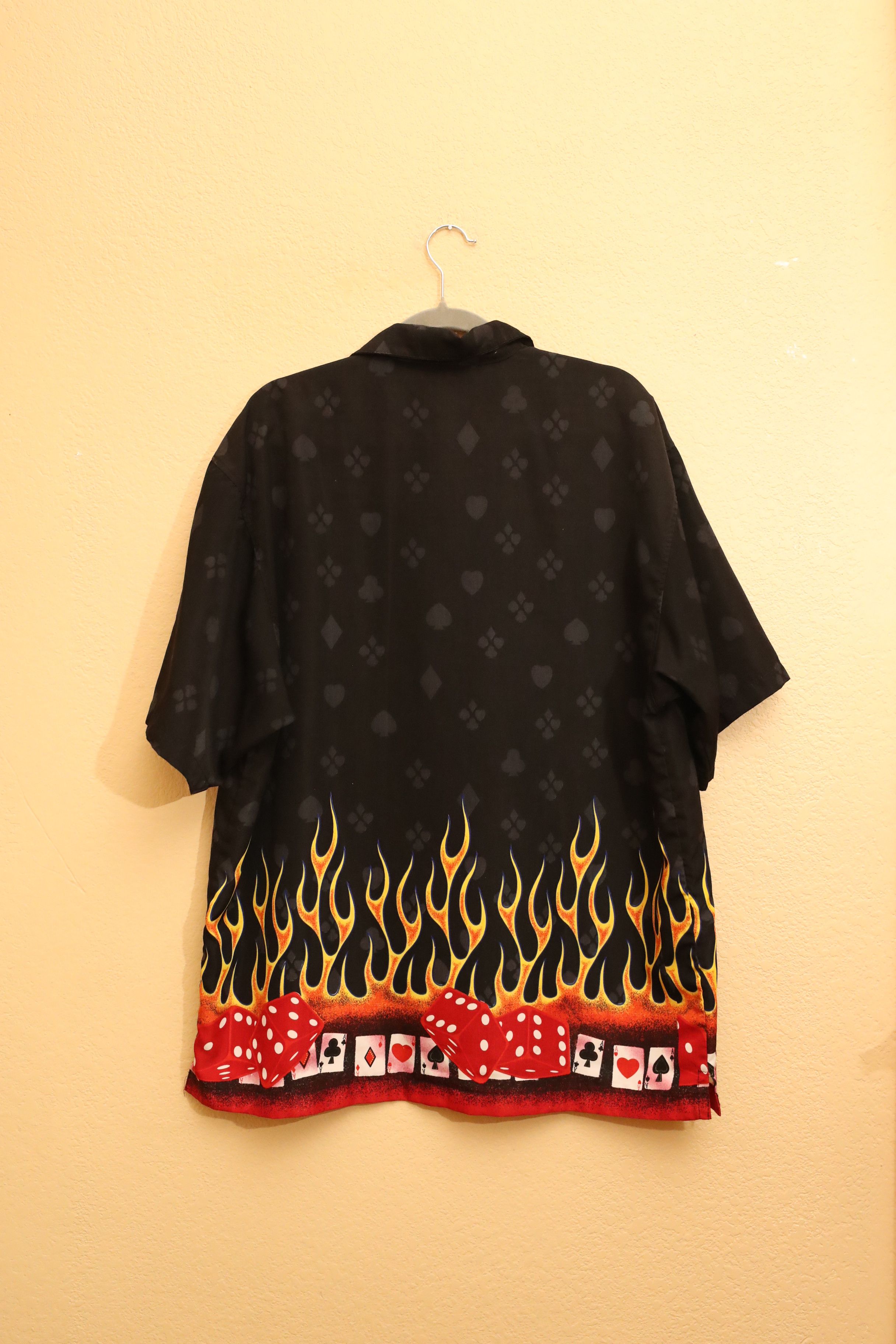 Vintage Vintage Las Vegas Flames Dice Gambling Bowling Shirt (L) Size US L / EU 52-54 / 3 - 2 Thumbnail
