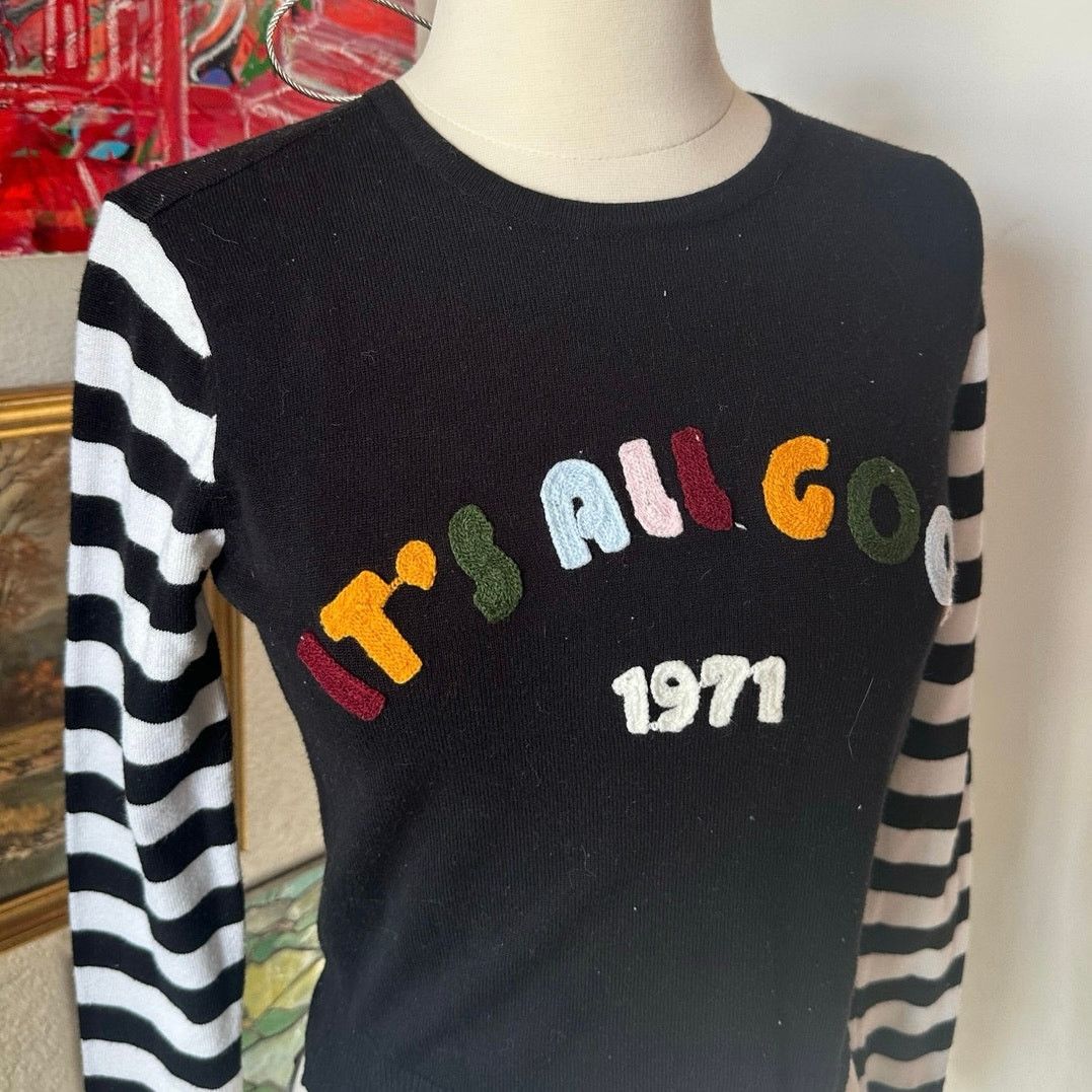 Forever 21 forever 21 black and white striped sleeves sweater Size S / US 4 / IT 40 - 2 Thumbnail