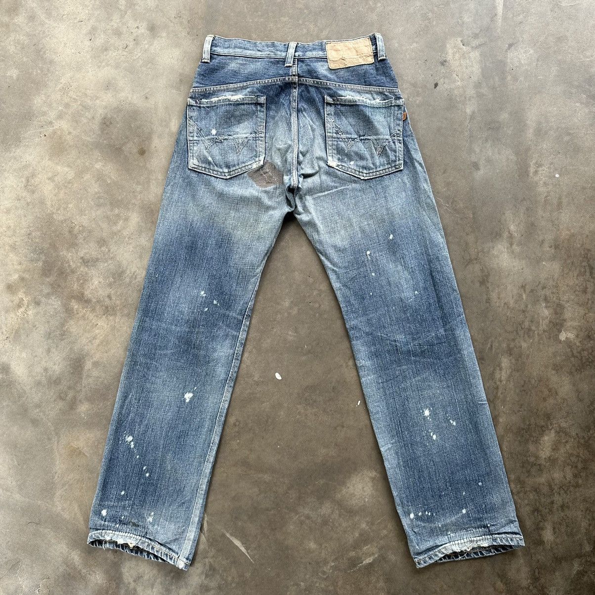 Edwin × Jean × Vintage Vintage Edwin Redline Faded Denim Jean Pant W30 Size US 30 / EU 46 - 9 Thumbnail