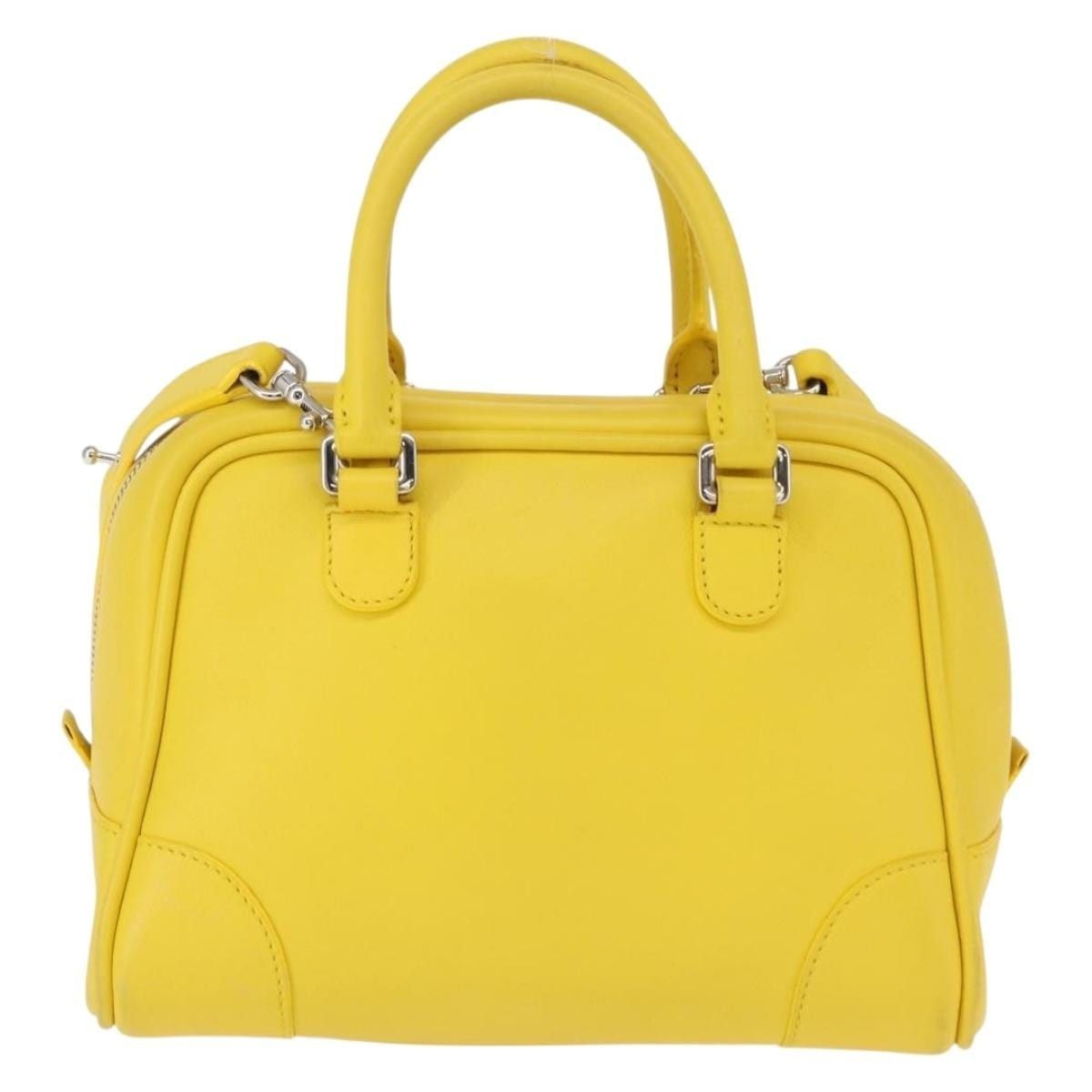 Loewe Loewe Leather Handbag Yellow Size ONE SIZE - 2 Thumbnail
