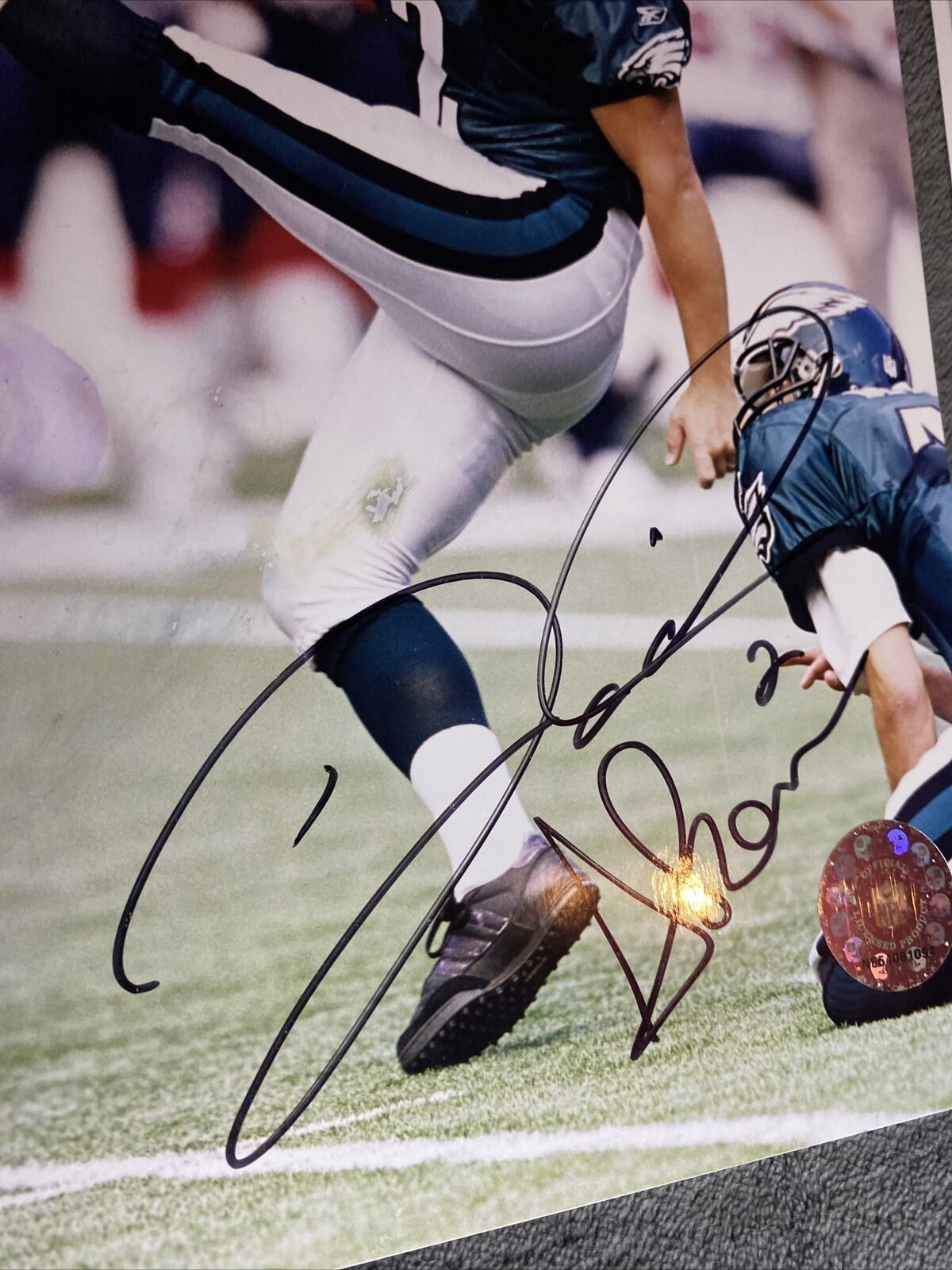 NFL 2 Signed Pictures Philadelphia Eagles AJ Feeley, David Akers Size ONE SIZE - 4 Thumbnail