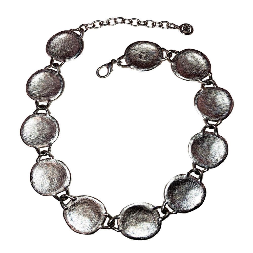 Givenchy Givenchy Silver Plated Monogram Coin Eternity Necklace Size ONE SIZE - 5 Thumbnail
