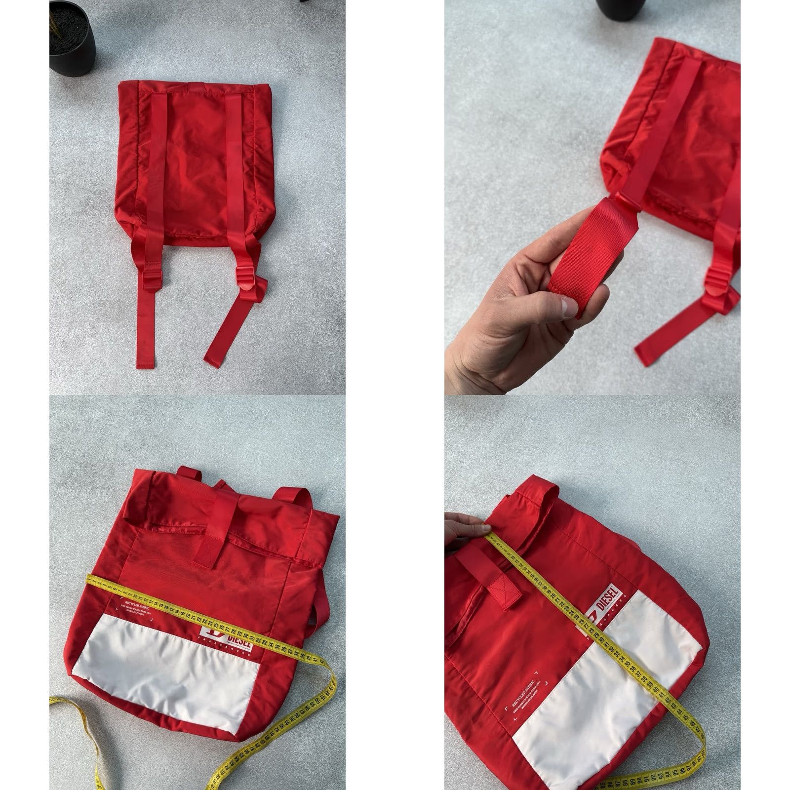 Diesel Diesel Backpack Y2K Red White Unisex Sports Bag Size ONE SIZE - 9 Thumbnail
