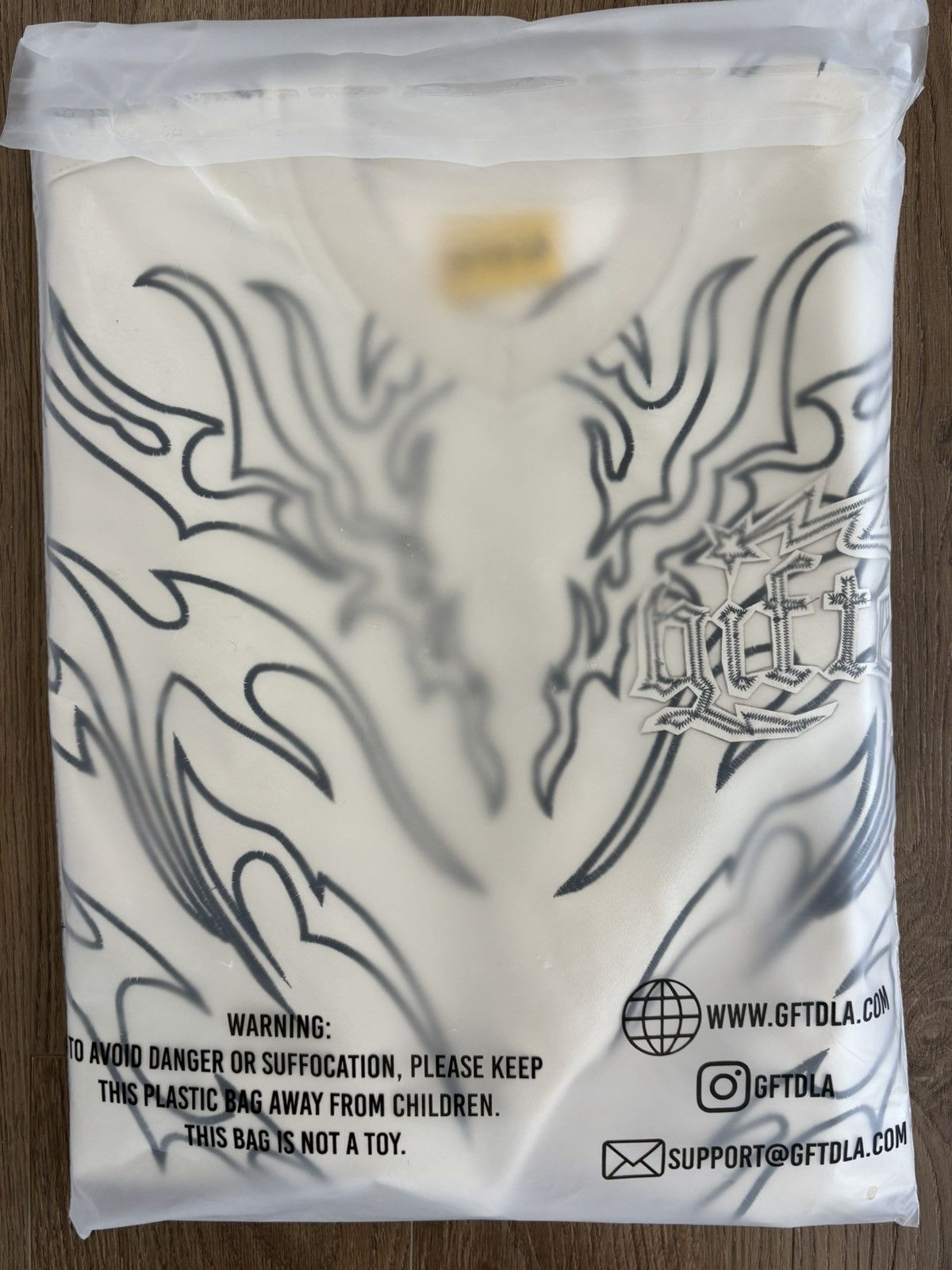 Other GFTD LA Faux Leather Large Men's Bone Klive T-Shirt Size US L / EU 52-54 / 3 - 9 Thumbnail