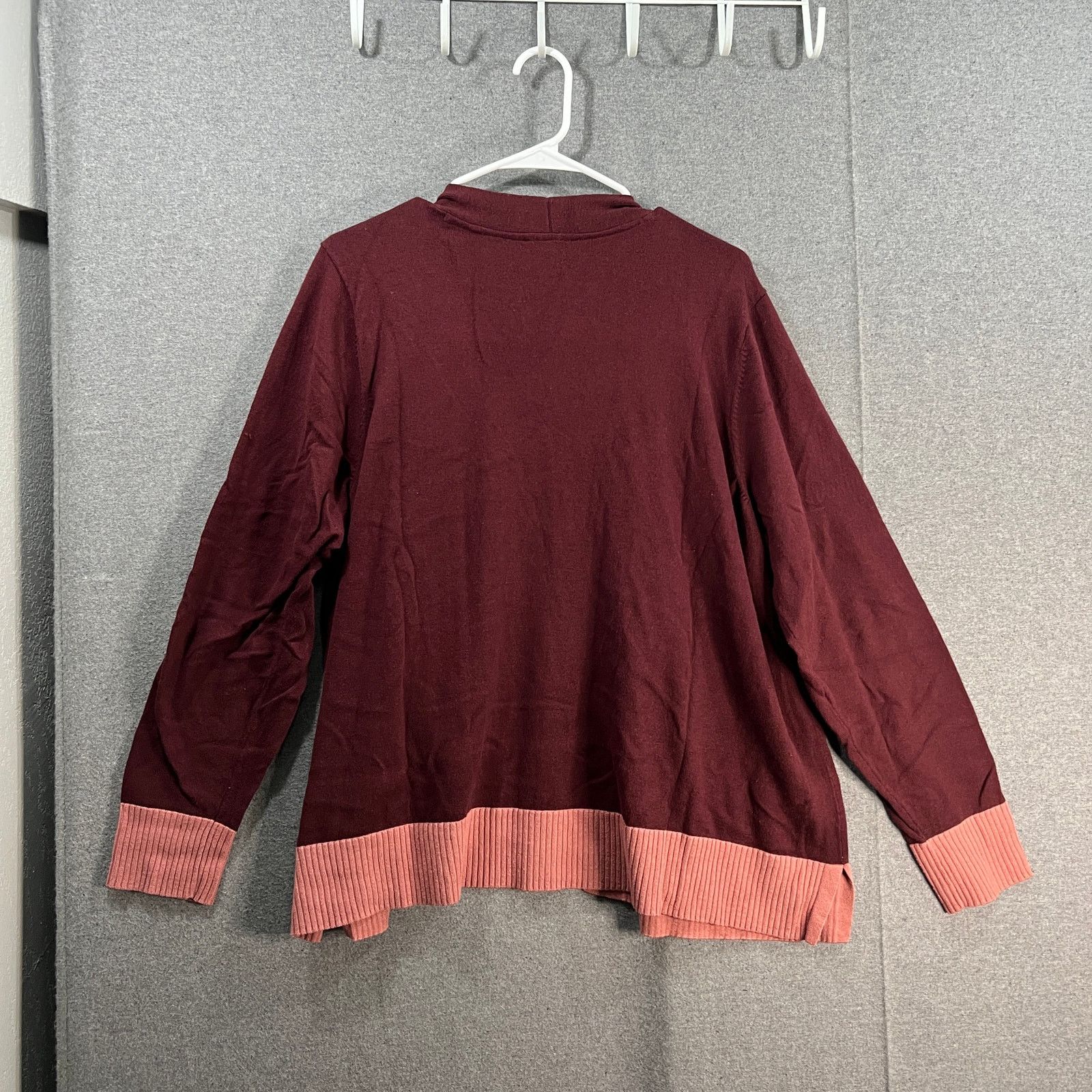 Isaac Mizrahi Isaac Mizrahi LIVE! Cardigan Sweater Dark Wine Size X-Large Size XL / US 12-14 / IT 48-50 - 2 Thumbnail