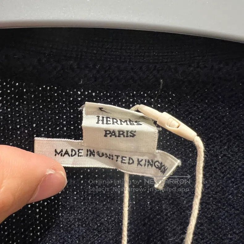 Hermes Hermes Solid Color V-Neck Single Breasted Long Knit Size XS / US 0-2 / IT 36-38 - 3 Thumbnail