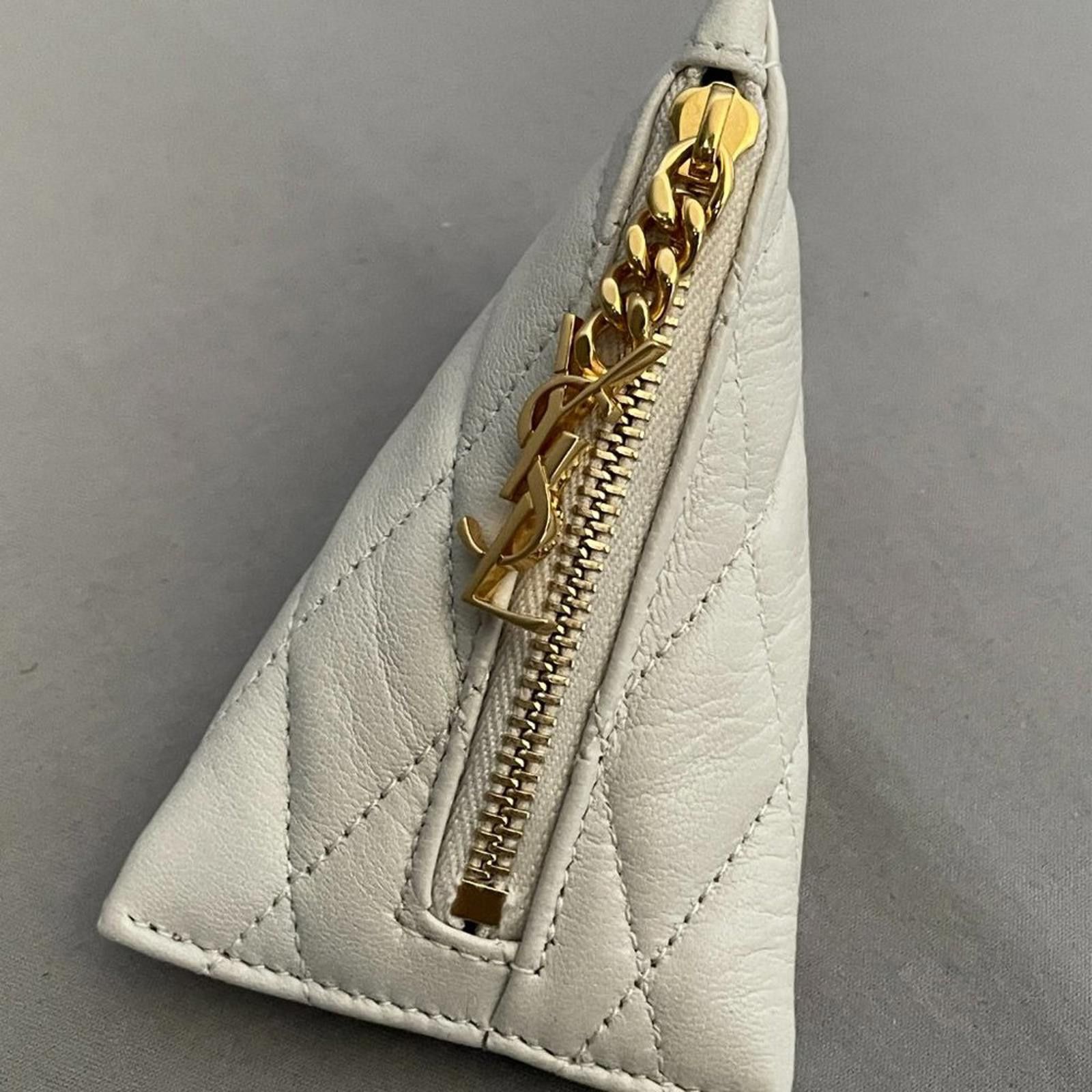Saint Laurent Paris SAINT LAURENT Triangle Ysl Quilted Pouch Key Chain 669925 Size ONE SIZE - 6 Thumbnail