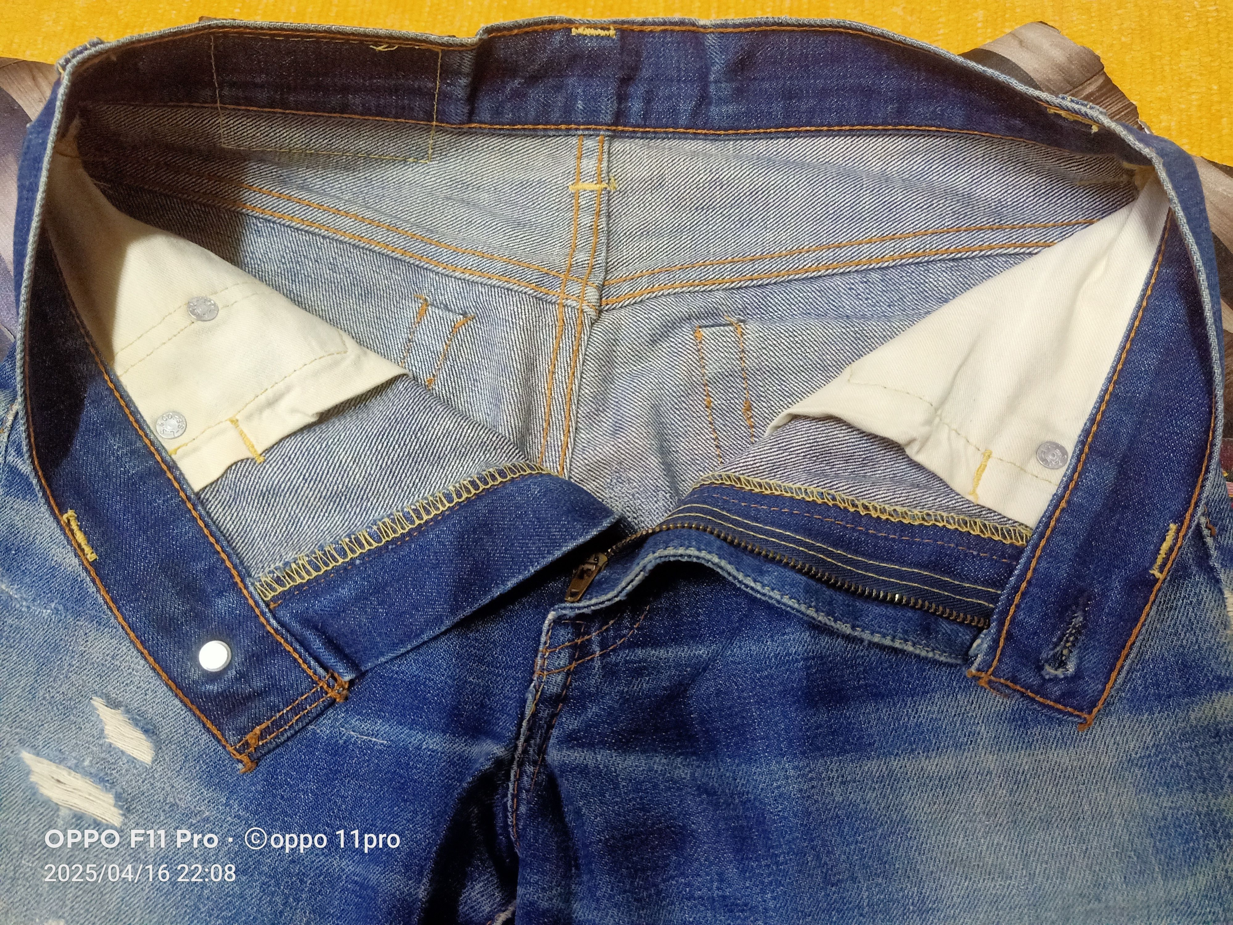 If Six Was Nine Levis Vtg LVC 517 Big E Non Selvedge Distressdenim Size US 28 / EU 44 - 10 Thumbnail
