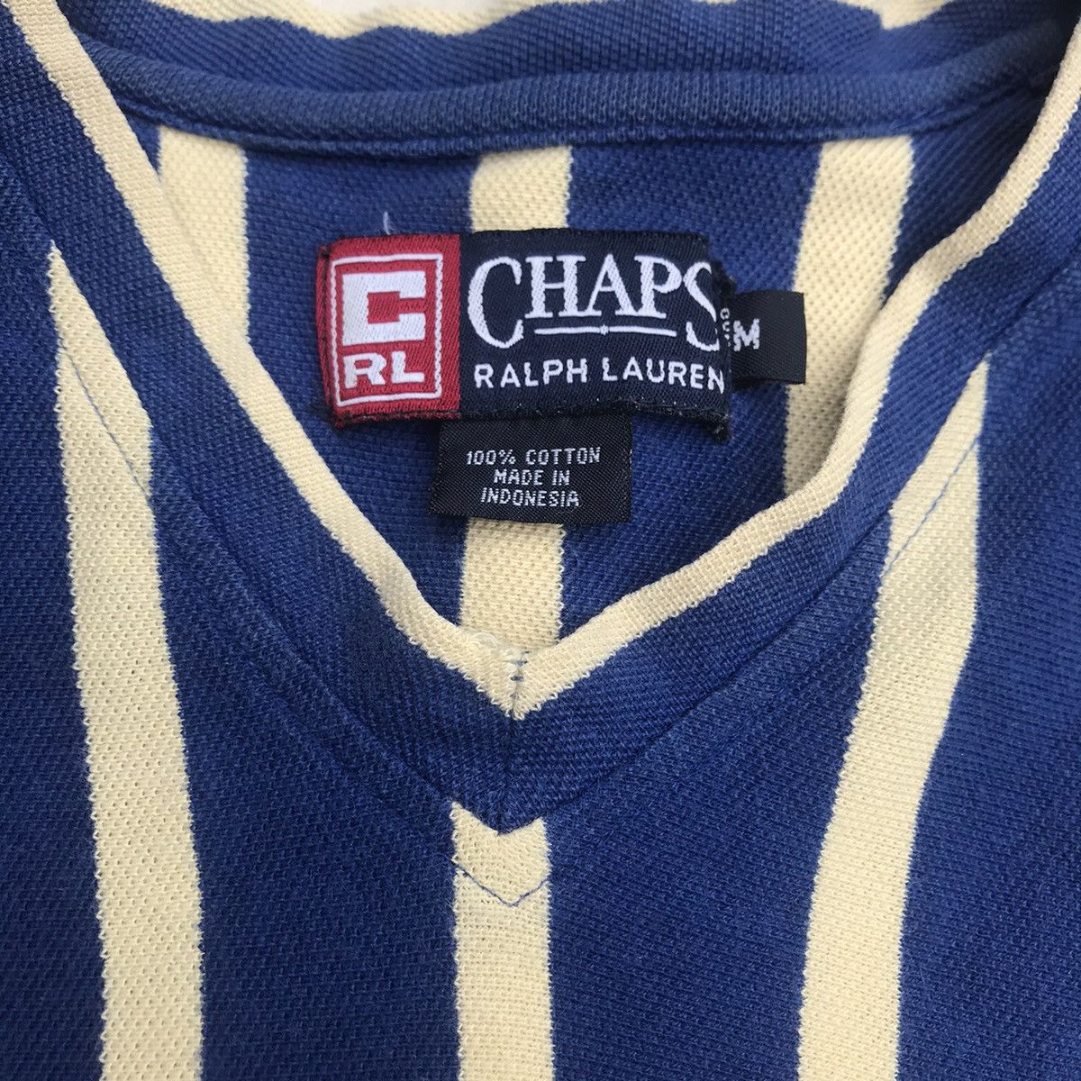 Chaps × Chaps Ralph Lauren × Vintage Vintage E Chaps RL Ralph Lauren Blue Stripes Tee Tshirt Size US M / EU 48-50 / 2 - 2 Thumbnail