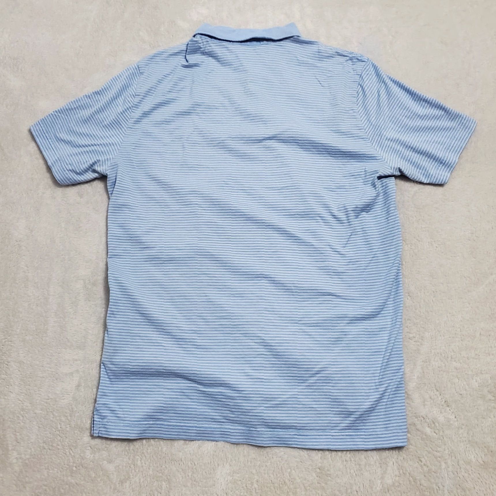 Vintage Robert Barakett Montreal Polo Shirt Men XL Blue White Striped Pima Cotton Casual Shirt Size US XL / EU 56 / 4 - 2 Thumbnail