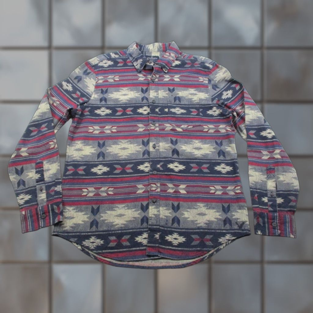 American Eagle Outfitters American Eagle Shirt Mens Large Southwest Aztec Pattern Button Up Casual Size US L / EU 52-54 / 3 - 1 Thumbnail