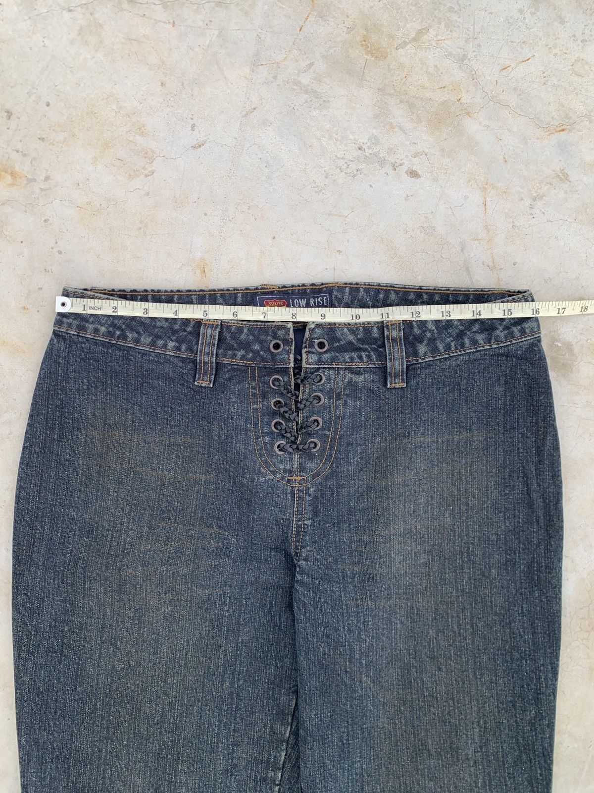 If Six Was Nine Y2K Route 66 Lace Up Low Rise - Tornado Mart Style Pants Size 30" / US 8 / IT 44 - 5 Thumbnail