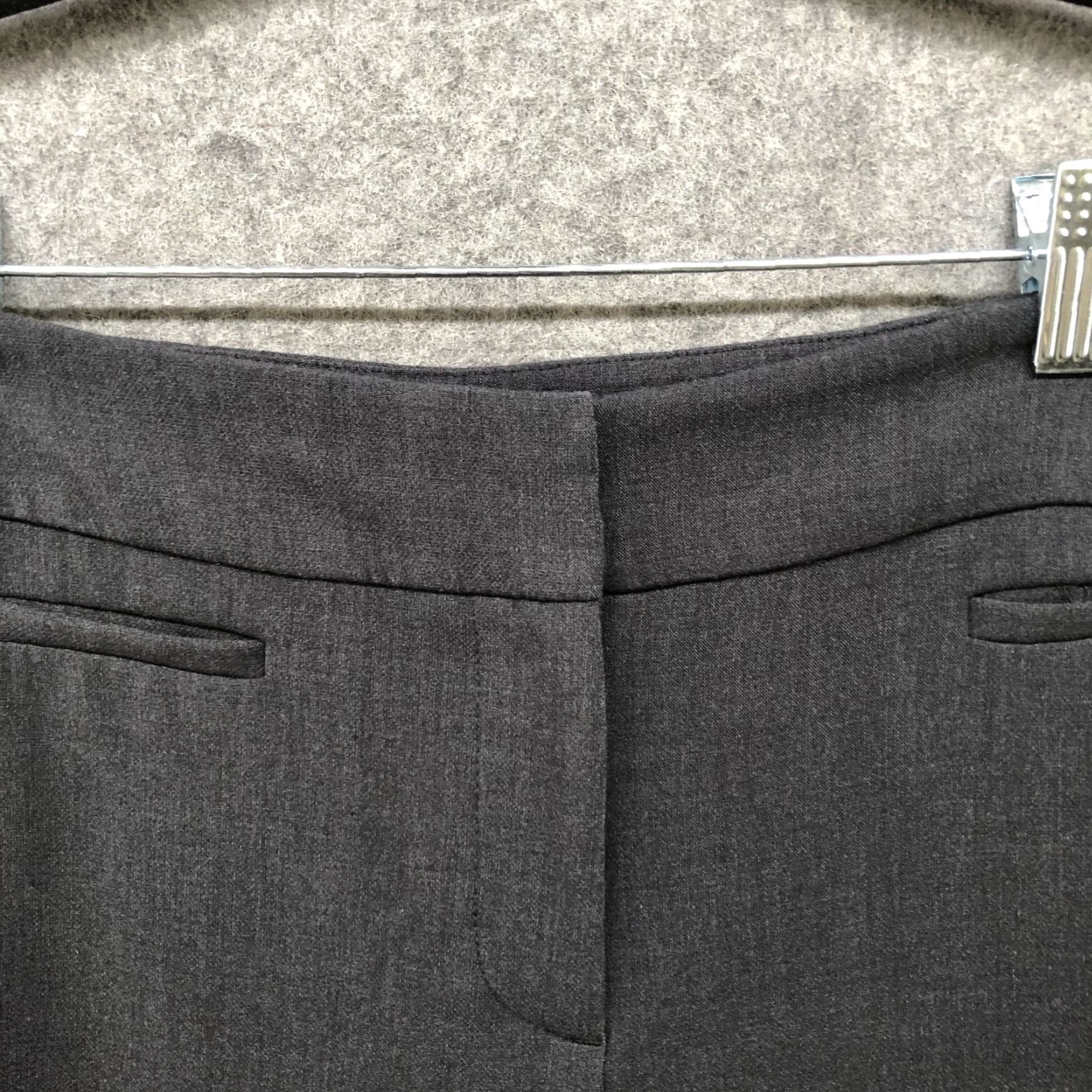 Ann Taylor Ann Taylor Dress Pants Curvy Boot Cut Mid Rise Flat Front Gray 8P Womens Size 30" / US 8 / IT 44 - 4 Thumbnail