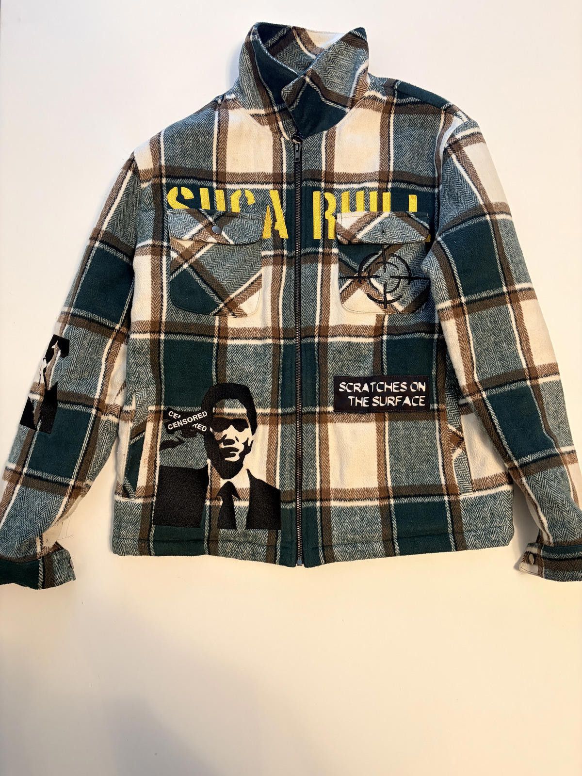 Other Sugarhill Green Plaid Graphic Fannel Jacket (Size Medium) Size US M / EU 48-50 / 2 - 1 Thumbnail