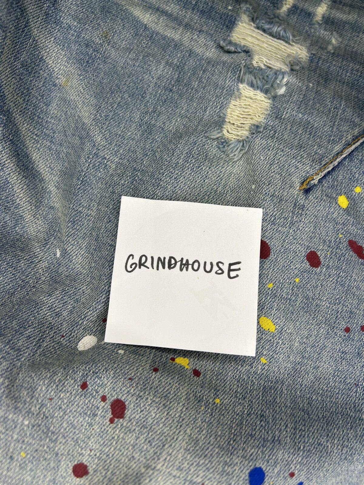 Number (N)ine Darted Paint Splatter Denim Size US 30 / EU 46 - 12 Thumbnail
