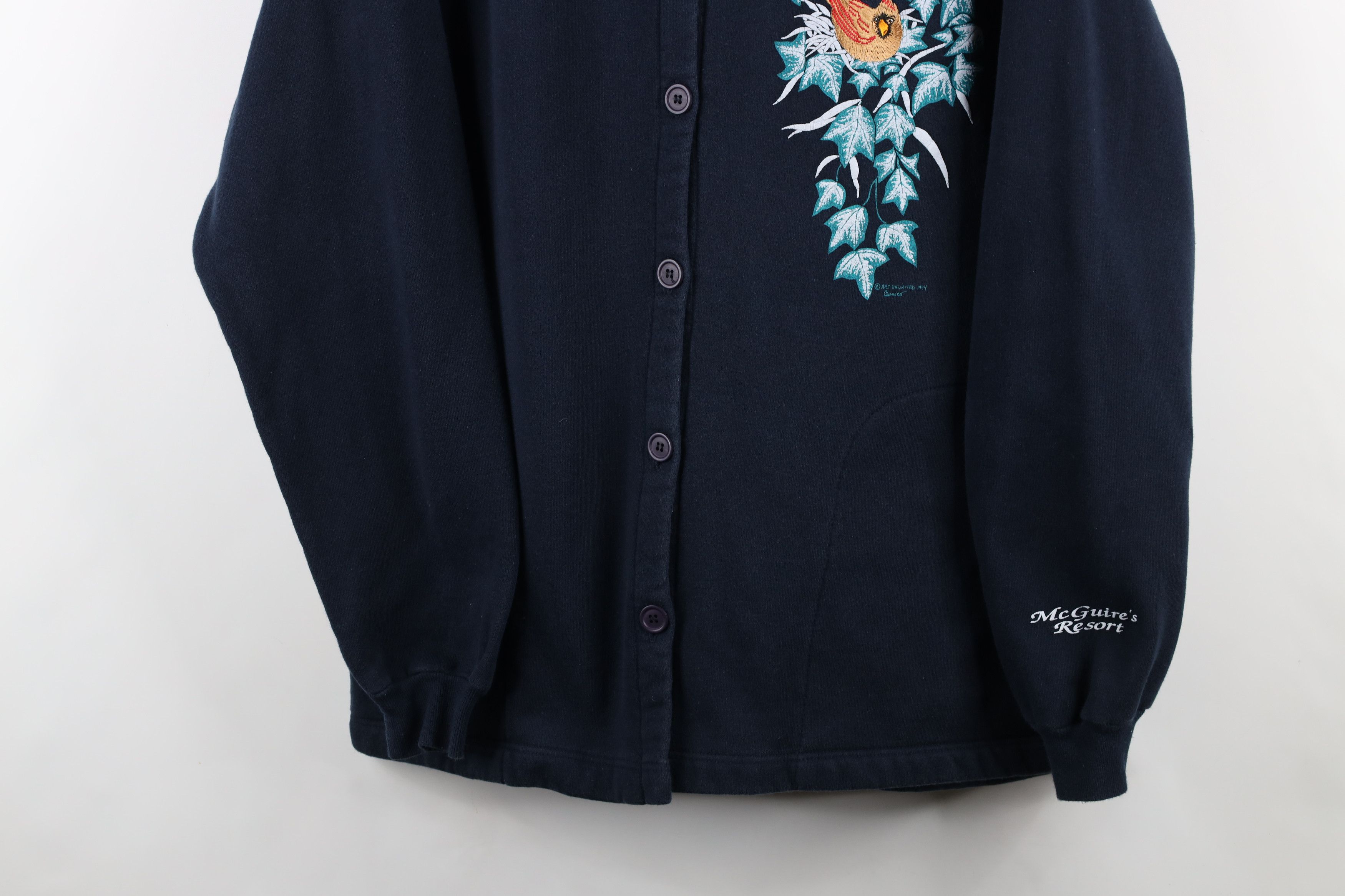 Vintage Vintage 90s Art Unlimited Nature Cardigan Sweatshirt USA Size L / US 10 / IT 46 - 3 Thumbnail