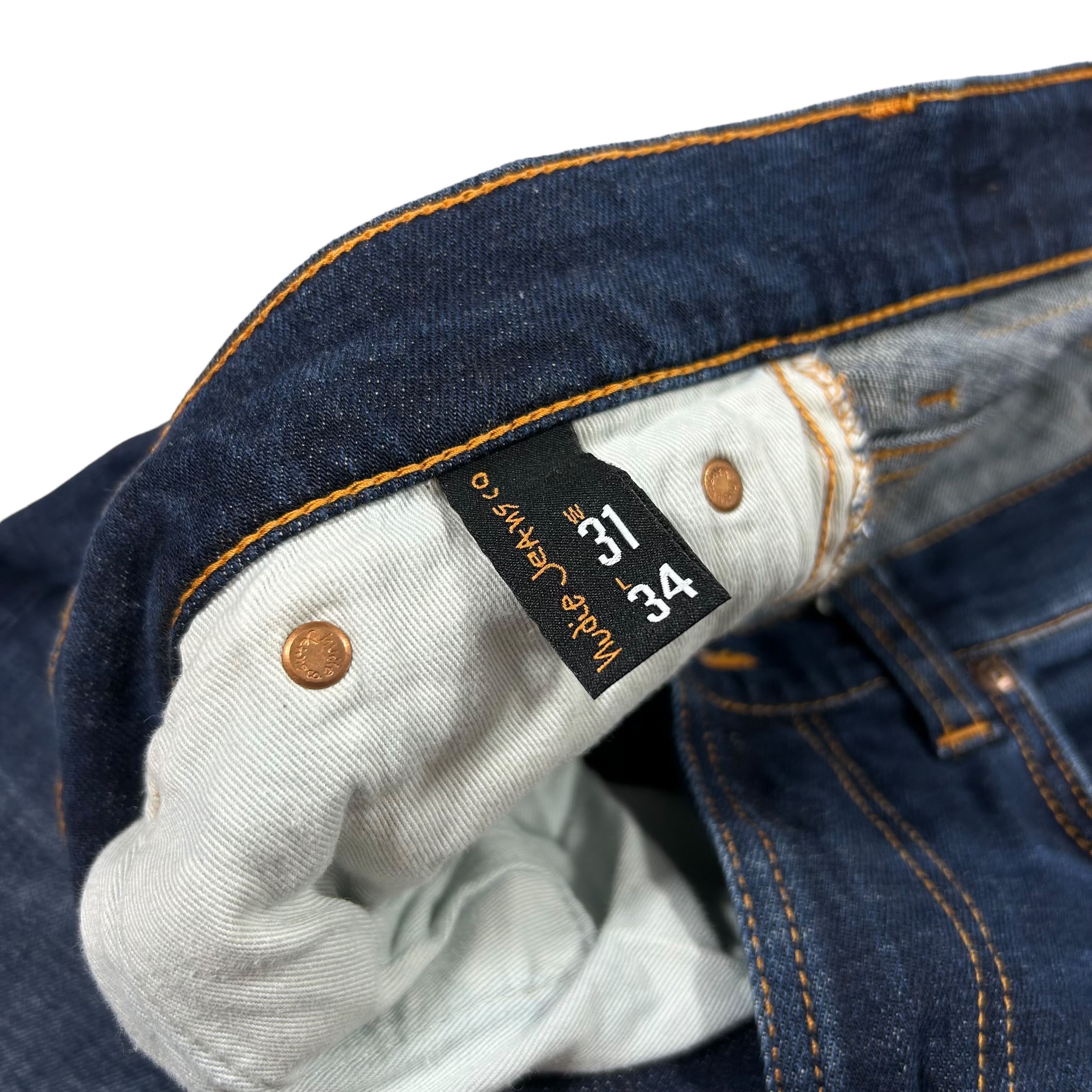 Nudie Jeans Nudie Jeans Lean Dean Dark Deep Worn Slim Taped Denim W31L34 Size US 31 - 8 Thumbnail