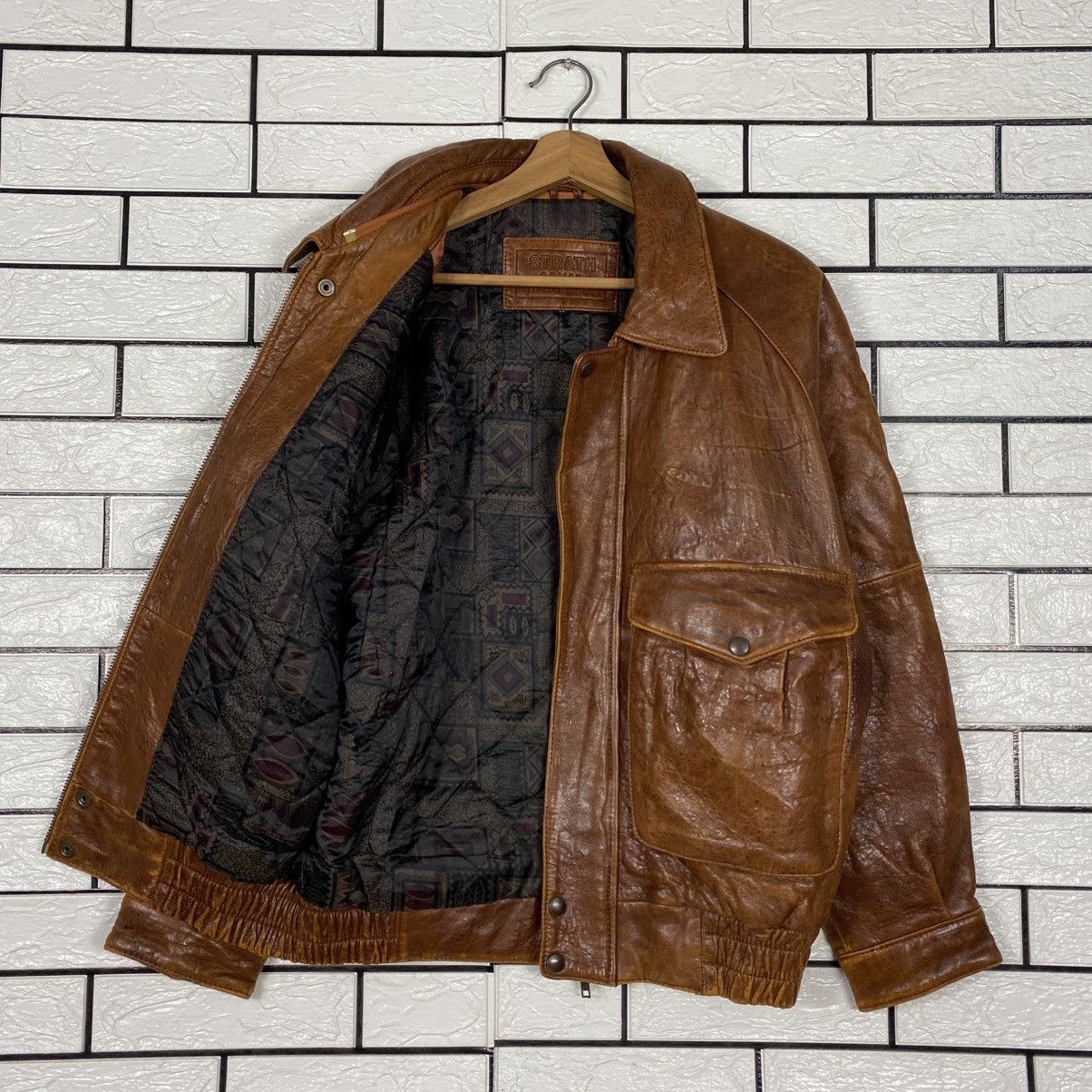 Issey Miyake Vintage Leather Jacket Strath Conar Blanket Fly Size US M / EU 48-50 / 2 - 12 Thumbnail