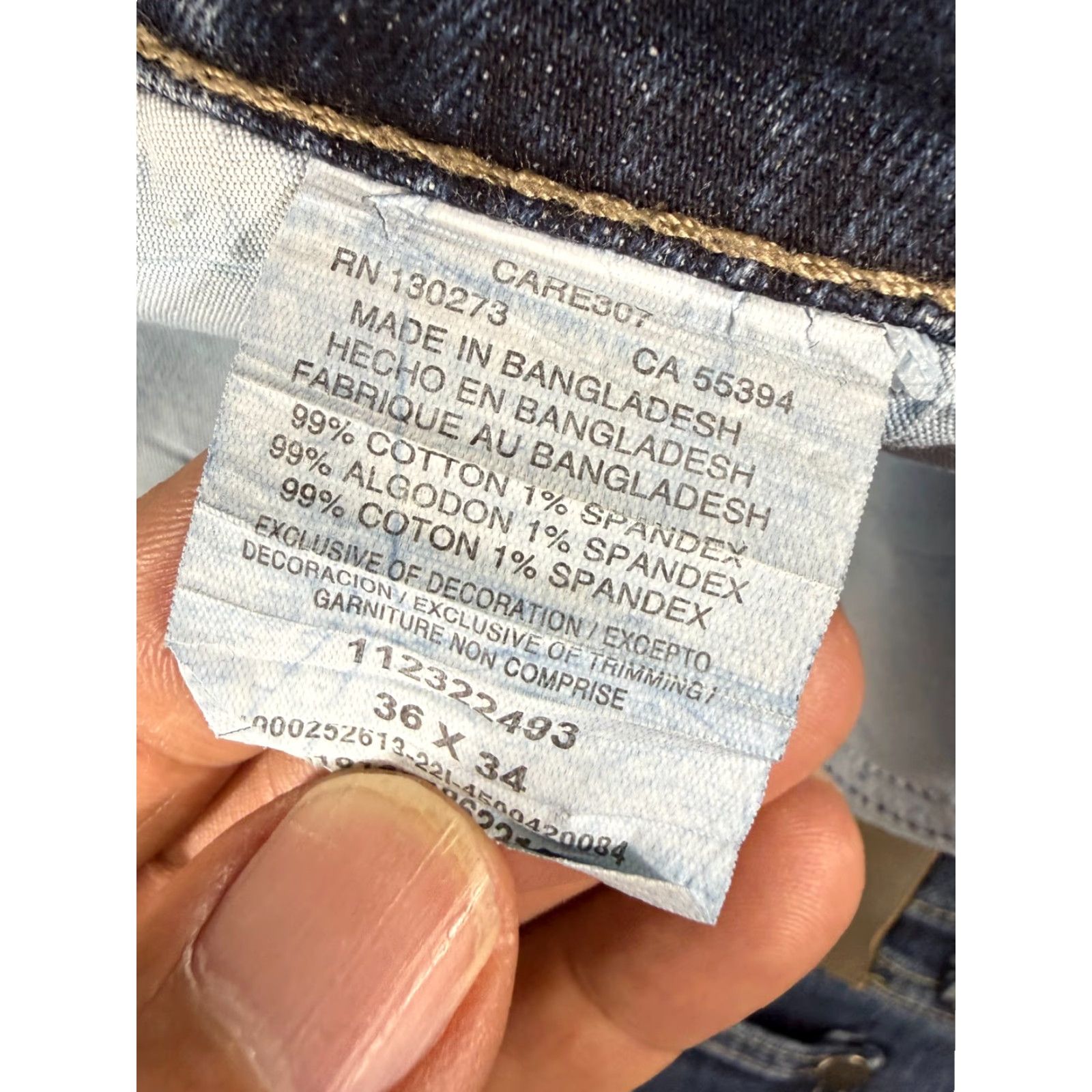 Wrangler Wrangler Jeans Mens 36x34 Blue Denim Stretch Straight Leg Five Pockets Size US 36 / EU 52 - 5 Thumbnail