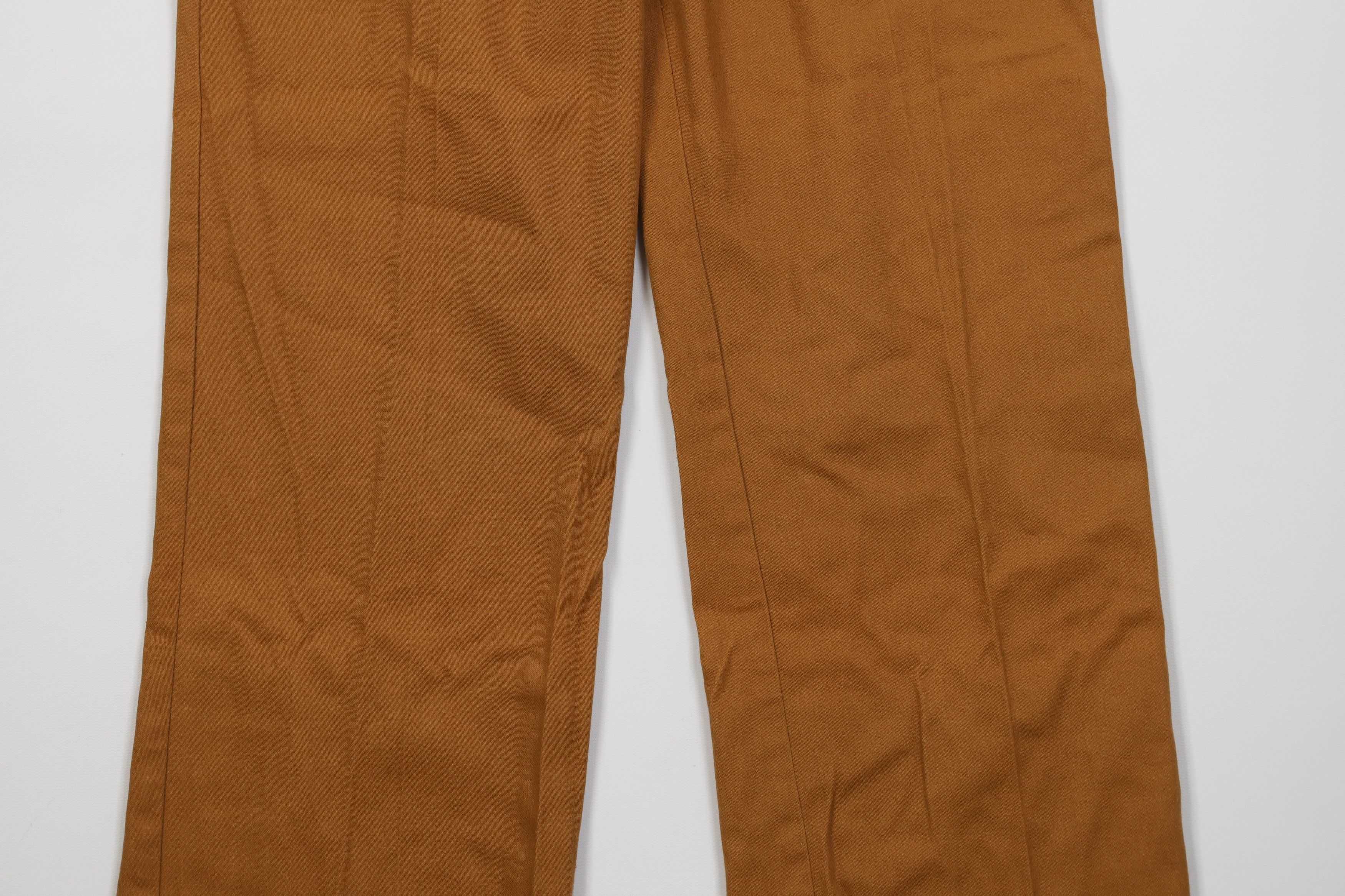 Vintage AS IS Vintage 70s Streetwear Wide Leg Chino Pants Brown USA Size 28" / US 6 / IT 42 - 3 Thumbnail
