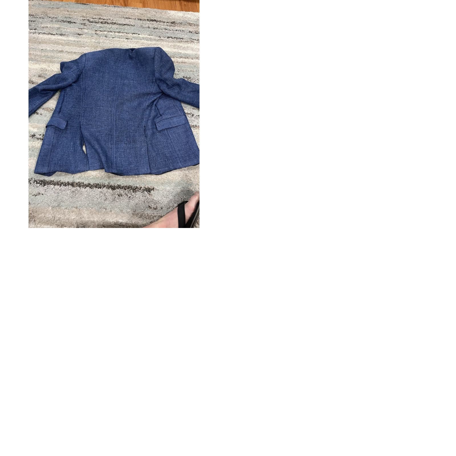 Hugo Boss Hugo Boss Blazer Men 36 Blue Silk Wool Linen 2 Piece Vitale Barberis Canonico - READ Size 36R - 9 Thumbnail