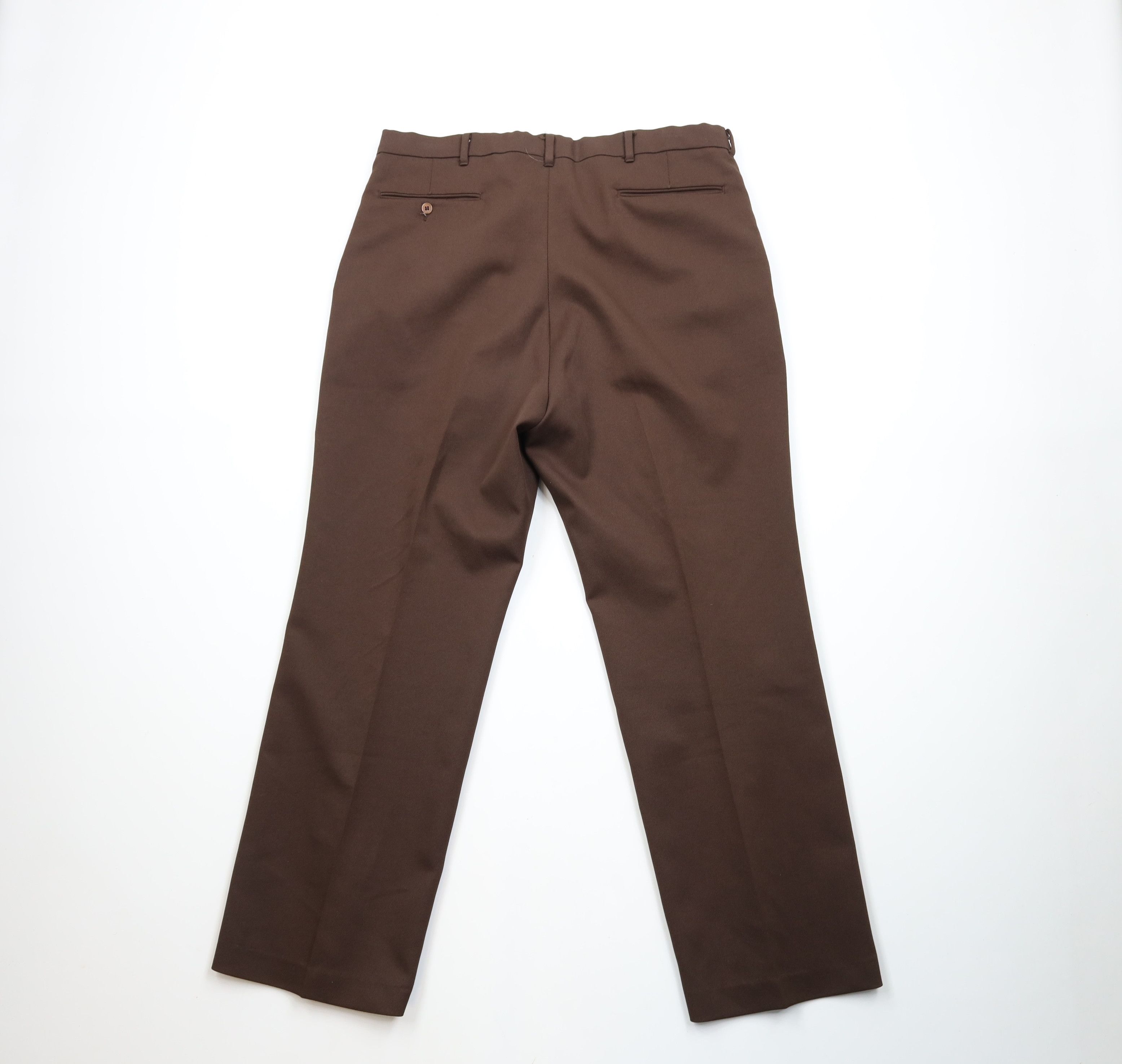 Vintage Vintage 70s Streetwear Bell Bottoms Chino Pants Brown USA Size US 36 / EU 52 - 10 Thumbnail