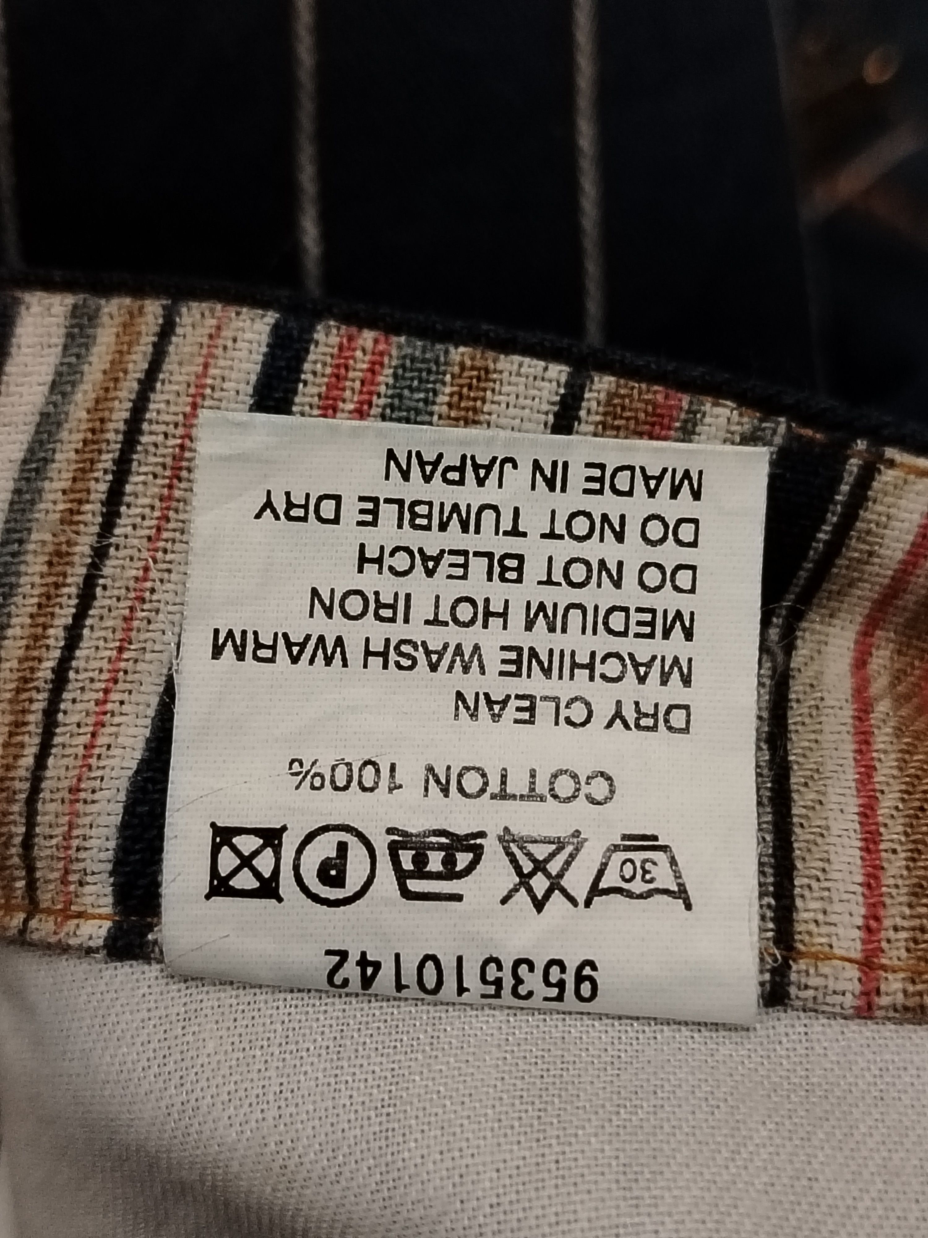 Japanese Brand Guell Mustard pinstripe denim Size US 33 - 5 Thumbnail
