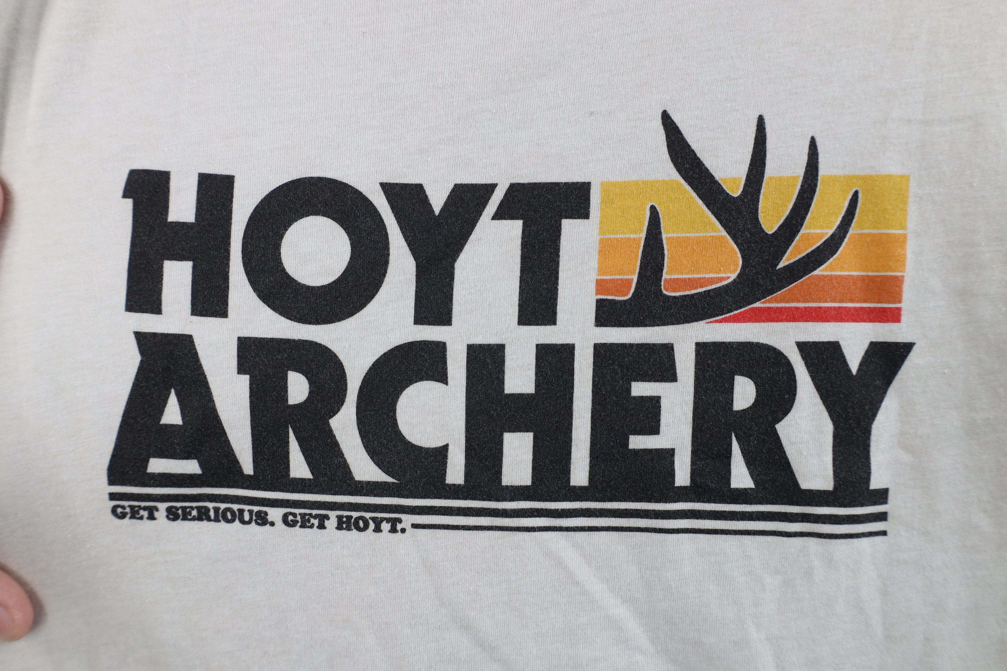 Vintage Hoyt Archery Spell Out Short Sleeve Hunting T-Shirt Gray Size US M / EU 48-50 / 2 - 4 Thumbnail