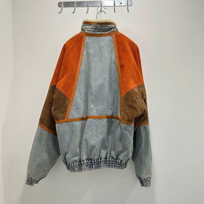 Gucci Gucci Canvas patchwork suede lambskin stand-up collar zippe Size US M / EU 48-50 / 2 - 2 Thumbnail
