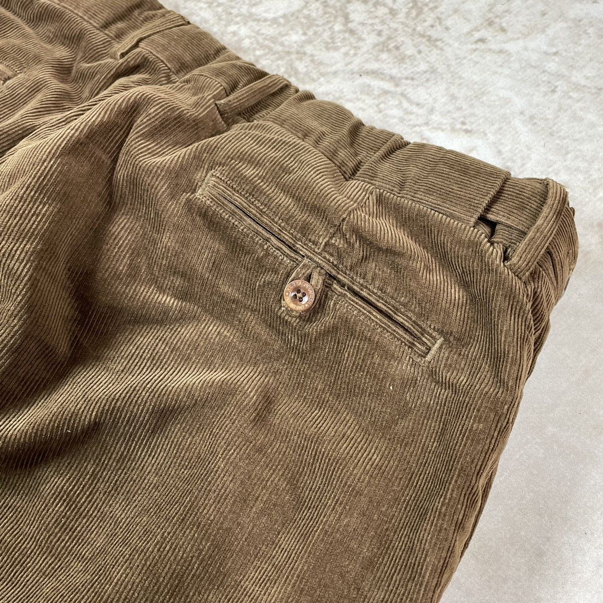 Polo Ralph Lauren × Vintage Vintage Ralph Lauren Oldmoney Brown Corduroy Trousers Size US 38 / EU 54 - 17 Thumbnail