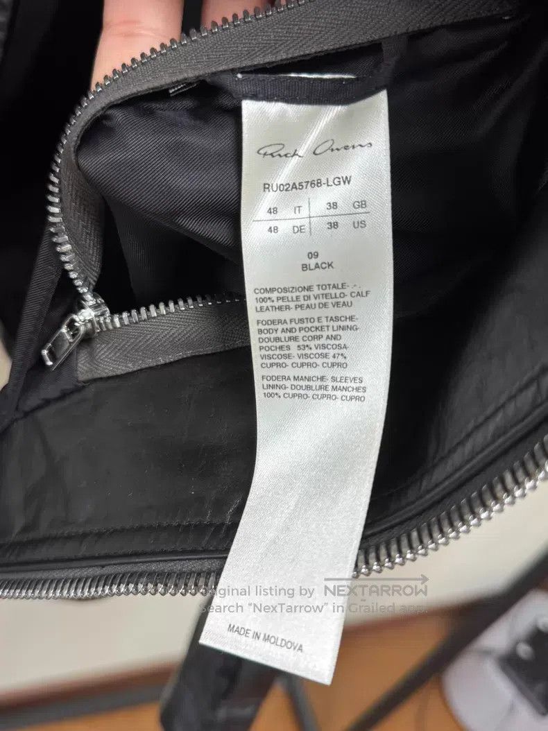 Rick Owens RICK OWENS Zip-up Leather Jacket Size US M / EU 48-50 / 2 - 6 Thumbnail
