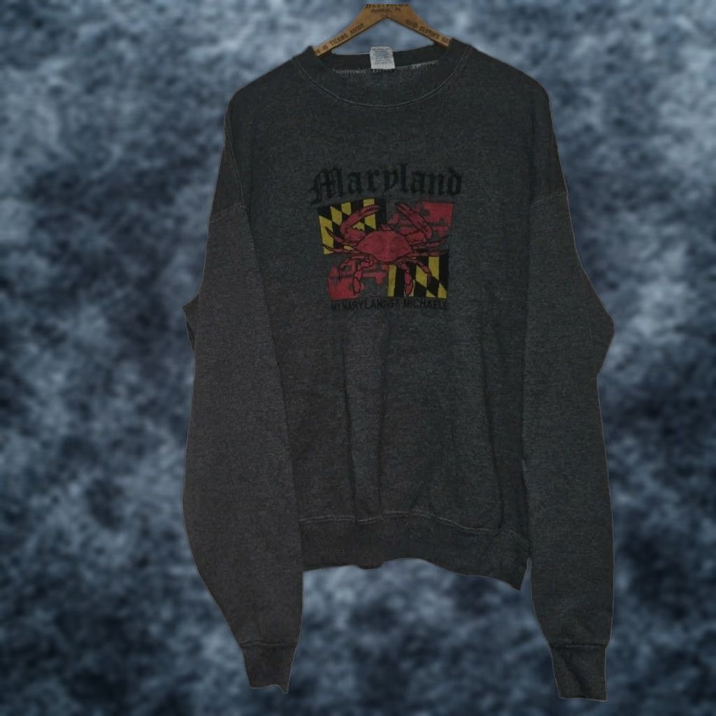 Vintage VINTAGE Maryland St. Michaels Sweatshirt Mens XXL Gray Made In The USA Size US XXL / EU 58 / 5 - 1 Thumbnail