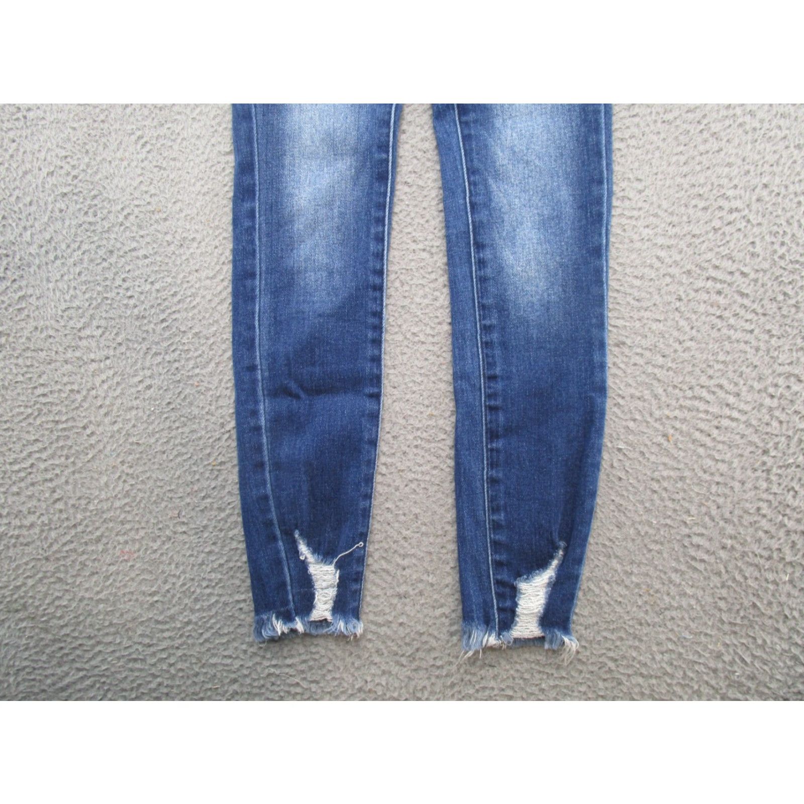 Vintage Kancan Jeans Women's Stretch Ankle Skinny Jeans Blue 23 Slim Fit KanCan Womens Size 23 Skinny Size 40" / US 18 - 2 Thumbnail
