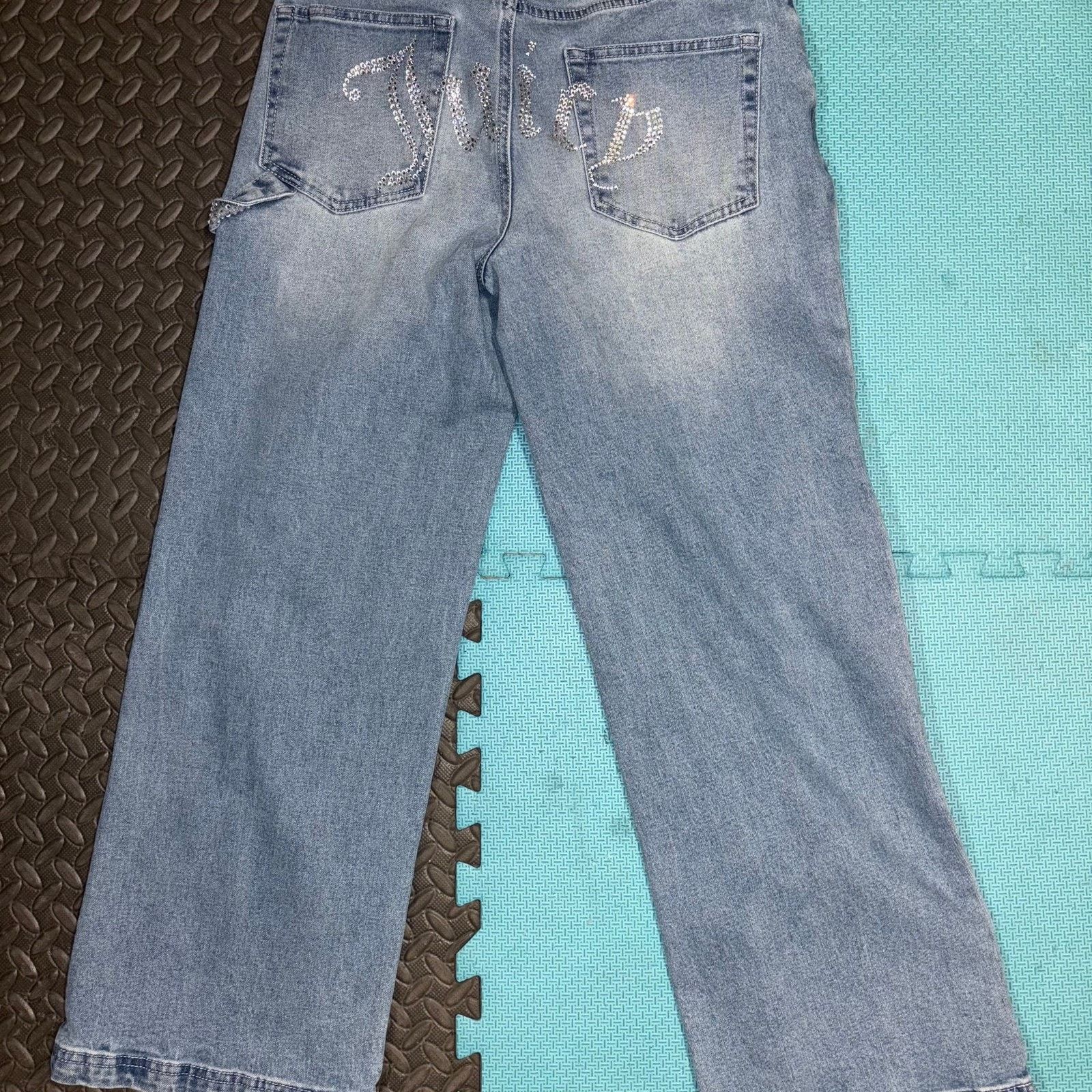 Juicy Couture Juicy Couture Abbot Rhinestone Blue Carpenter Jeans 11/30 Size 30" / US 8 / IT 44 - 3 Thumbnail