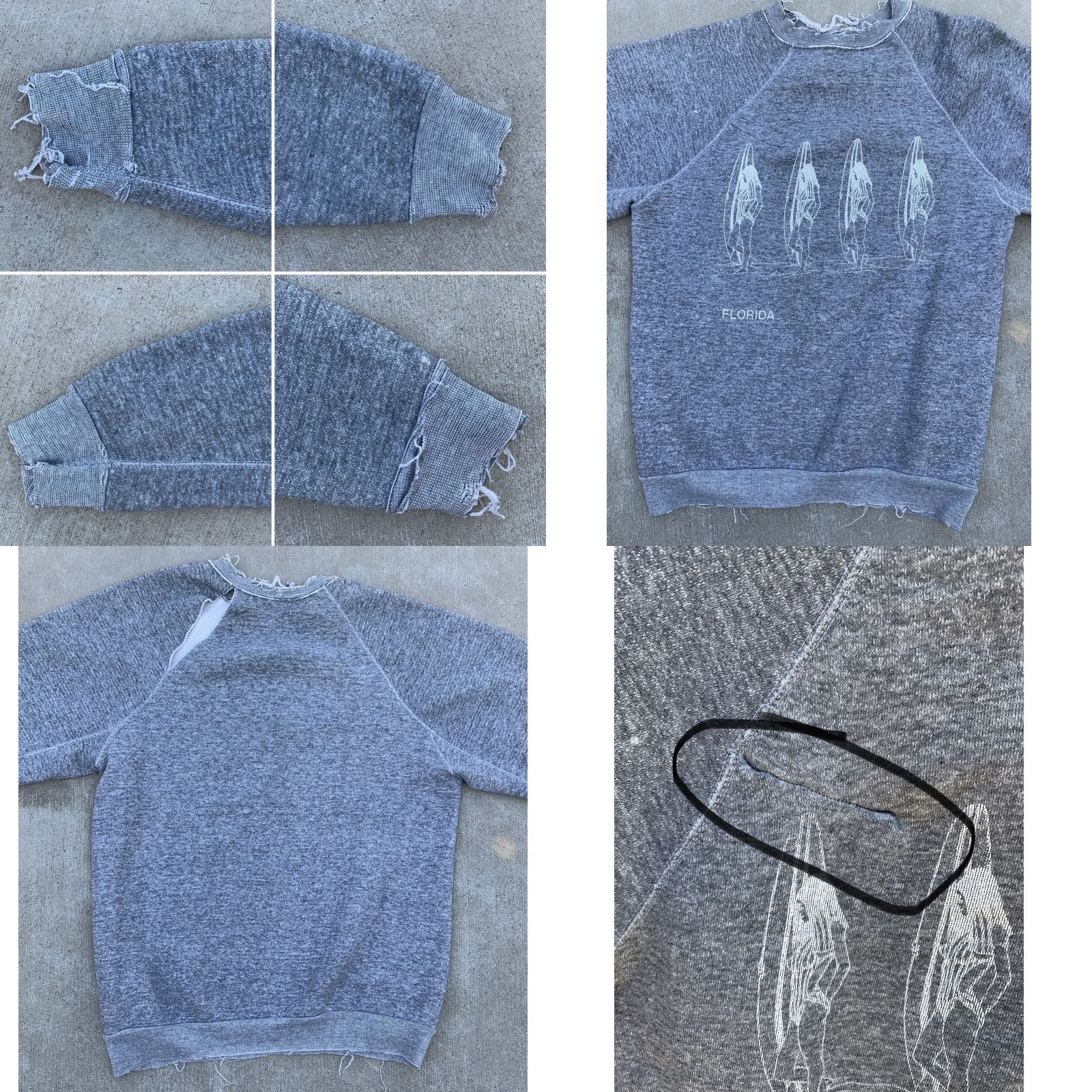 Vintage Vintage Florida Sweatshirt Surfer Girl Surfboard Graphic Raglan Long Sleeve Gray L Mens Shirts Pullover 70s 1970s Surfer Gift Size US L / EU 52-54 / 3 - 10 Thumbnail