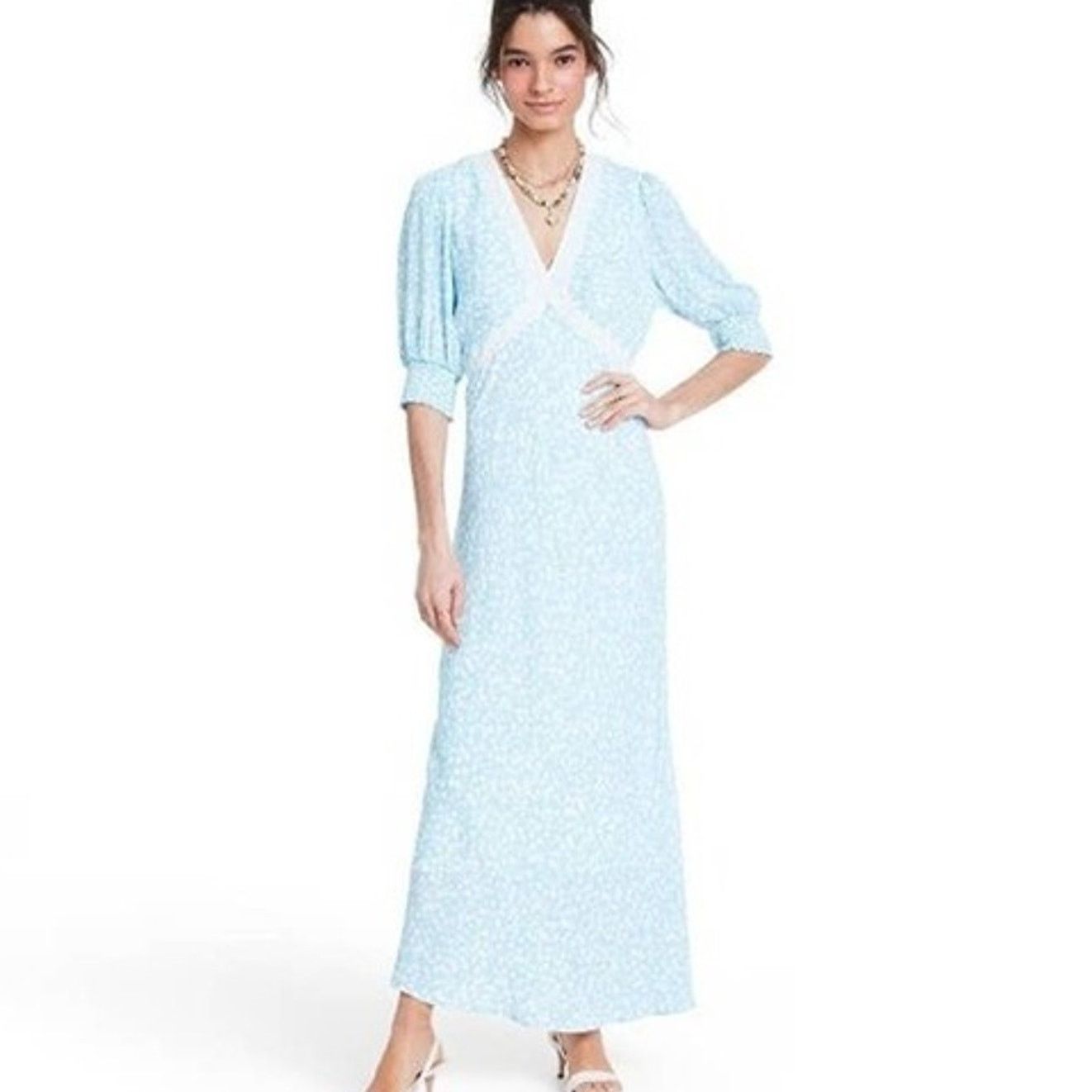 RIXO Rixo Target Floral Maxi Dress Romantic Lace Cottagecore Size XL / US 12-14 / IT 48-50 - 1 Thumbnail