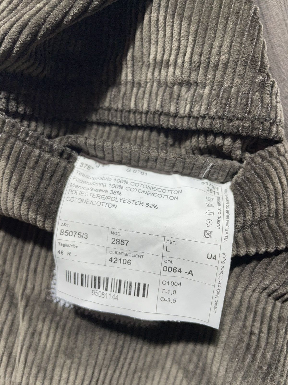 L.B.M. 1911 L.B.M. 1911 Slim Fit Corduroy Blazer Size 46S - 12 Thumbnail