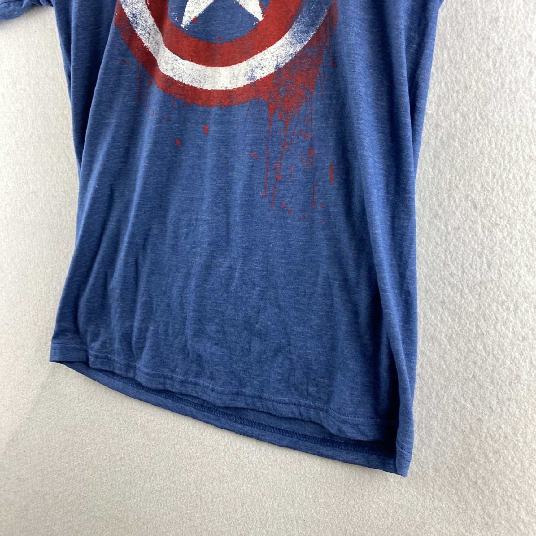 Vintage Marvel Captain America Shirt Mens S Blue Short Sleeve Graphic Print Casual Size US S / EU 44-46 / 1 - 6 Thumbnail