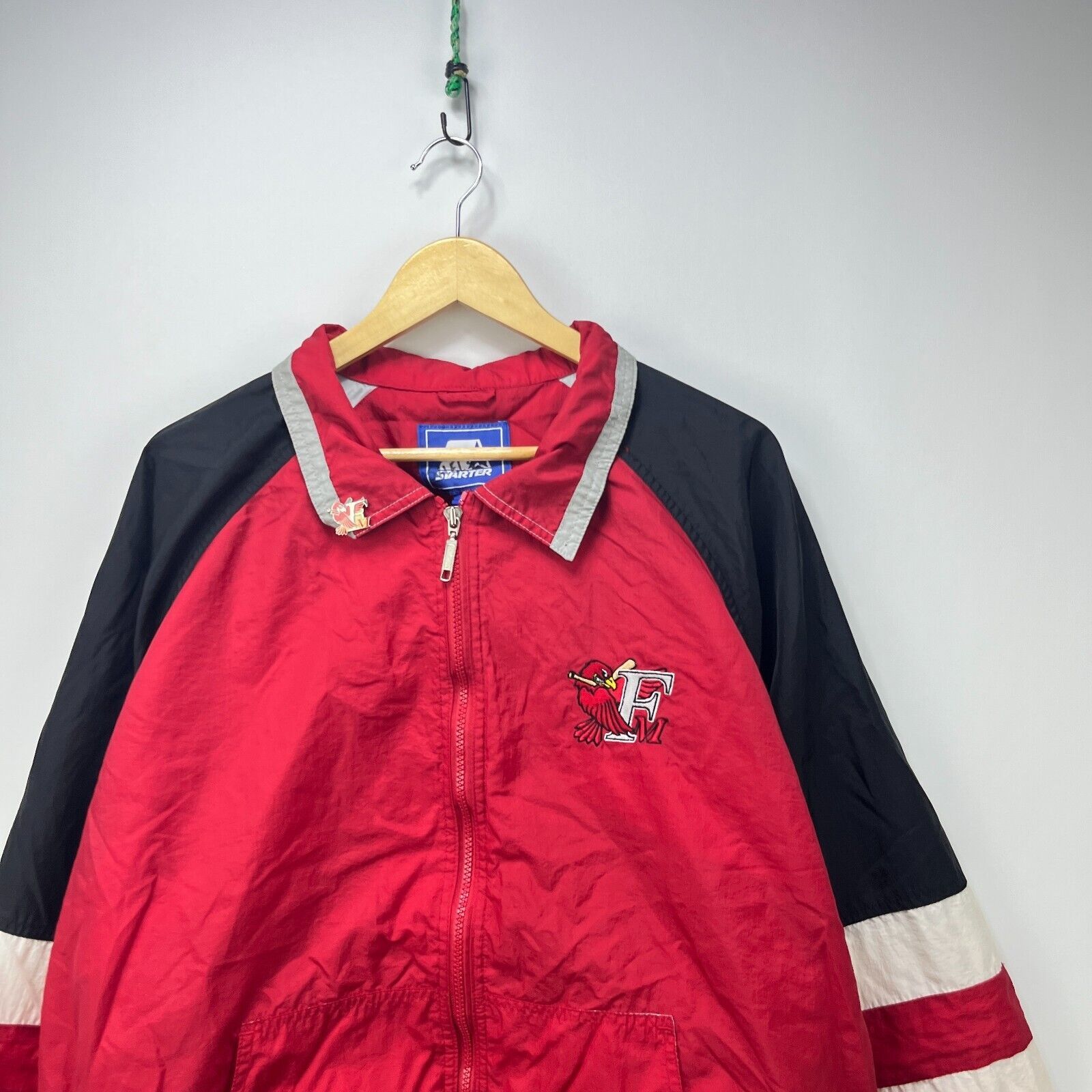 Starter × Vintage Vintage 90s Starter Fargo-Moorhead FM RedHawks Jacket 2XL Size US XXL / EU 58 / 5 - 2 Thumbnail