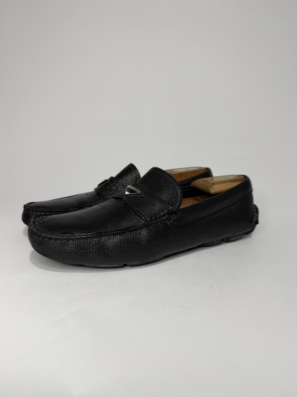 Prada Prada Black Leather Driver Loafer Size 7.5 UK/ 8.5 US/ 41 EU Size US 8.5 / EU 41-42 - 2 Thumbnail