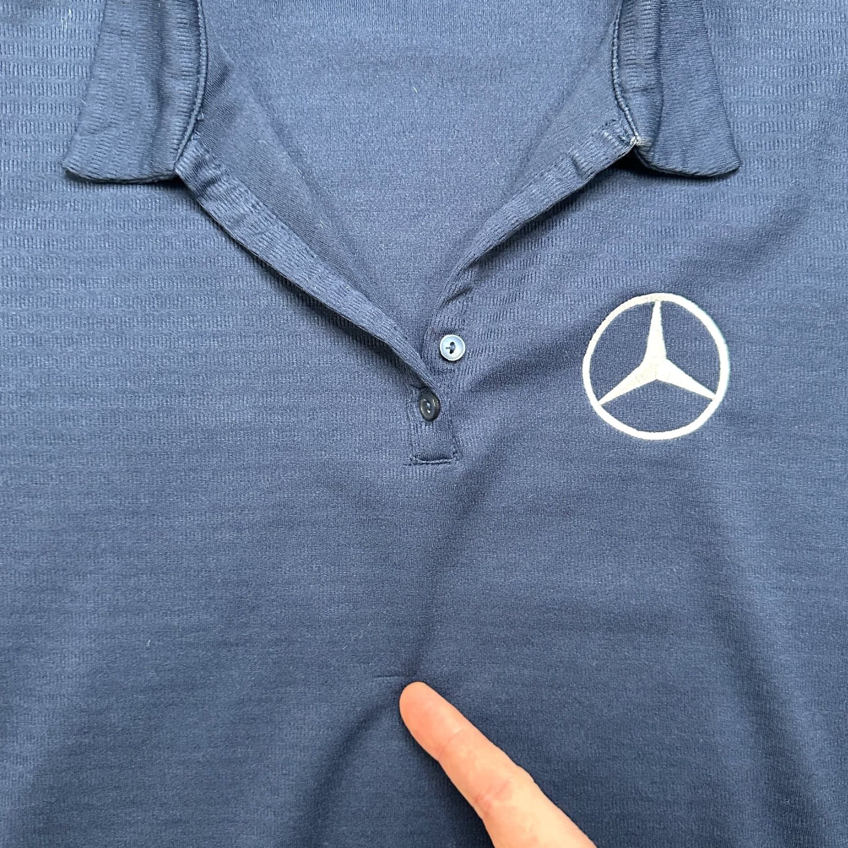 Mercedes-Benz Mercedes-Benz Polo Shirt Womens XL Blue Embroidered Logo Golf Performance Polo Shirt Mens? Size XL / US 12-14 / IT 48-50 - 2 Thumbnail