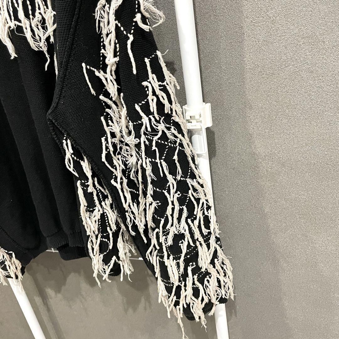 Yohji Yamamoto Yohji Yamamoto Pour Homme 93ss Reversible Fringe Knit Size US M / EU 48-50 / 2 - 4 Thumbnail