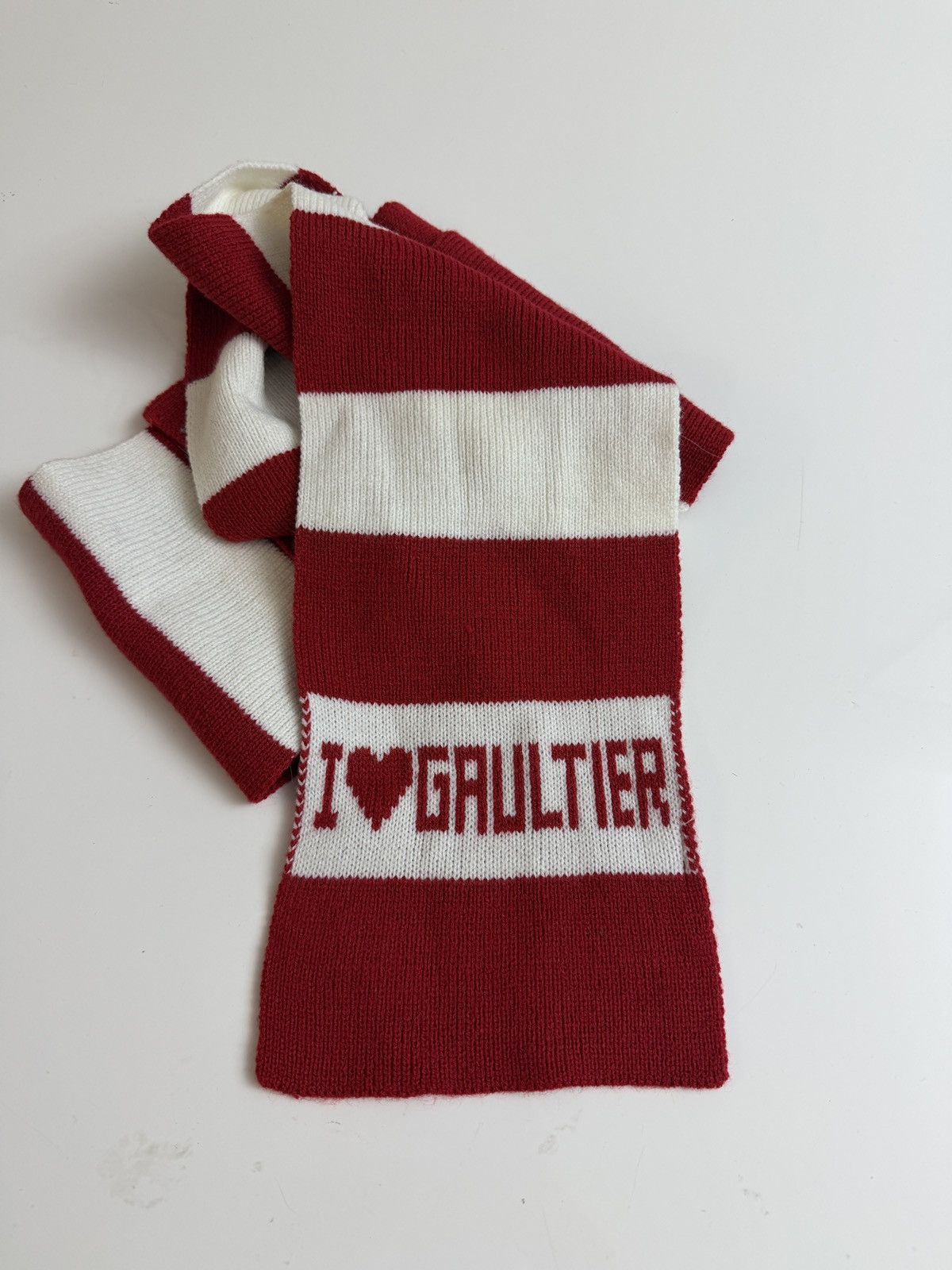 Jean Paul Gaultier Jean Paul Gaultier Red/White Scarf Size ONE SIZE - 2 Thumbnail