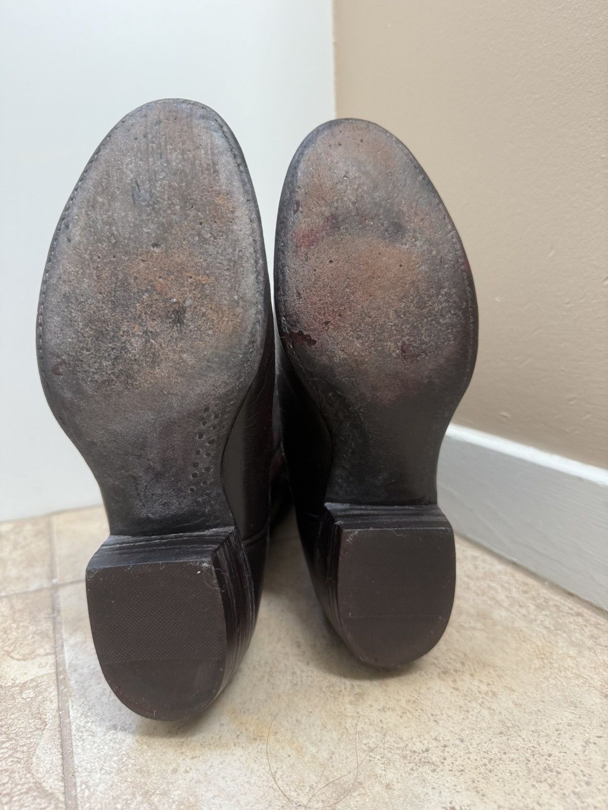 Lucchese Vintage Lucchese San Antonio Burgundy Black Cowboy Boots 6B Size US 6 / IT 36 - 4 Thumbnail