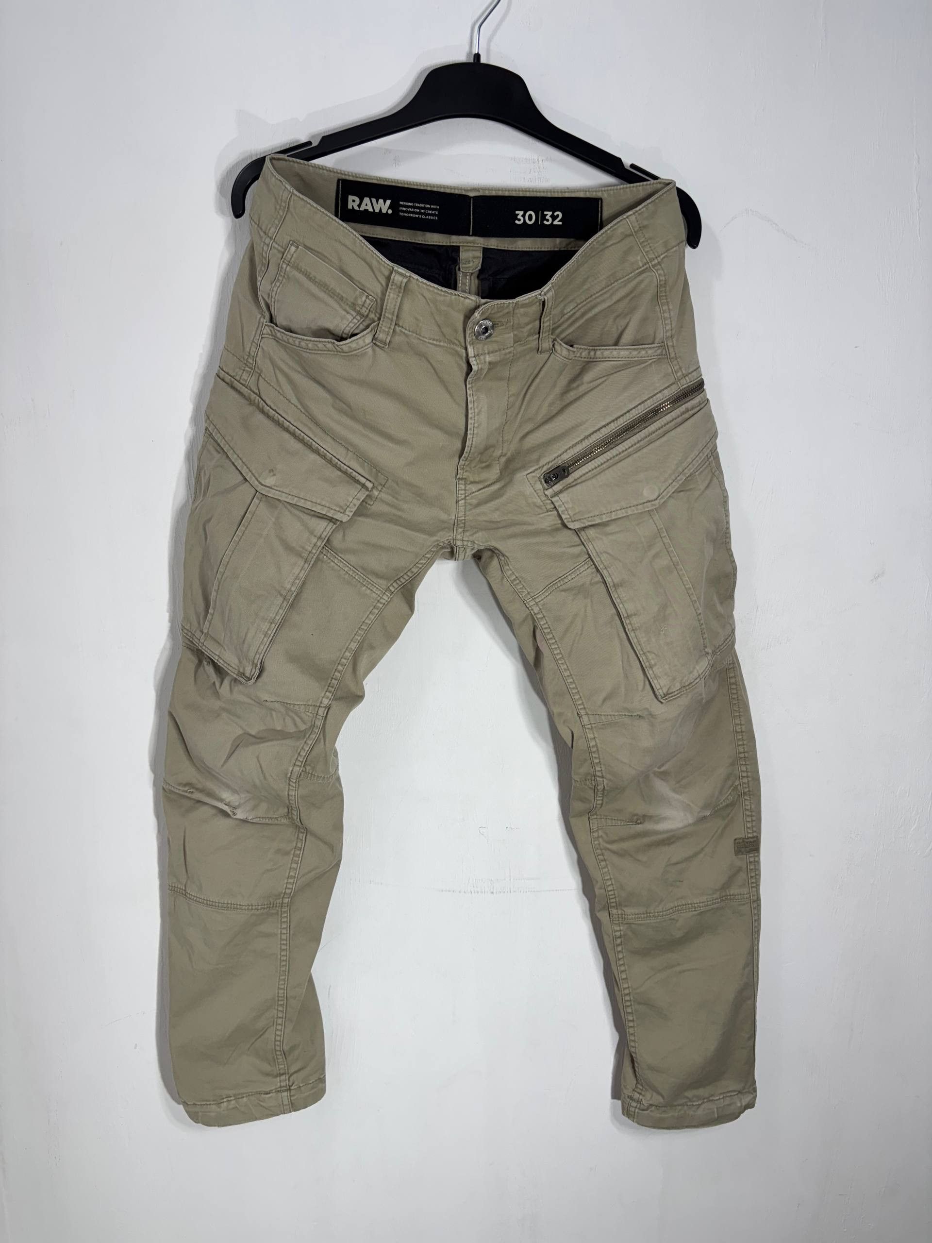 G-Star G-Star RAW Rovic Zip 3D Straight Tapered Cargo Pants Trouser Size US 30 / EU 46 - 1 Thumbnail