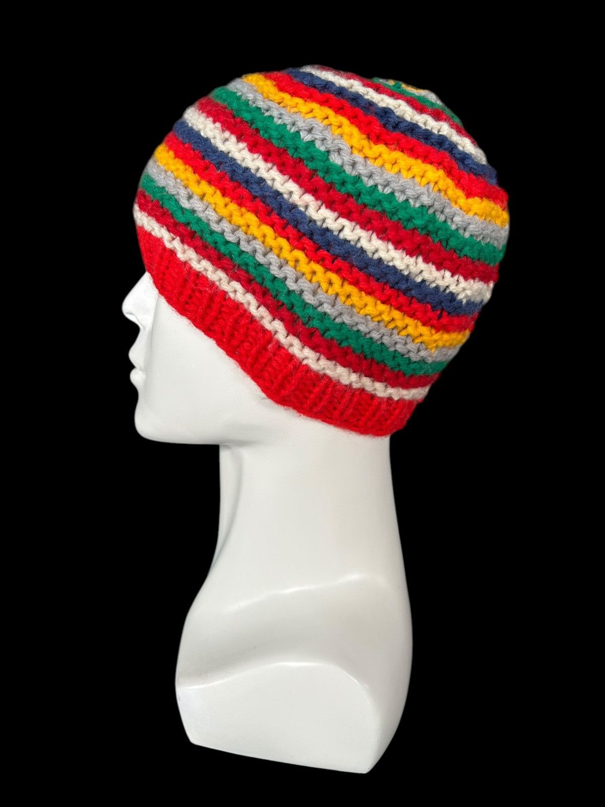 Japanese Brand × Kapital × Vintage Crochet Knitted Handmade Beanie Hats ☠️☠️ Size ONE SIZE - 2 Thumbnail