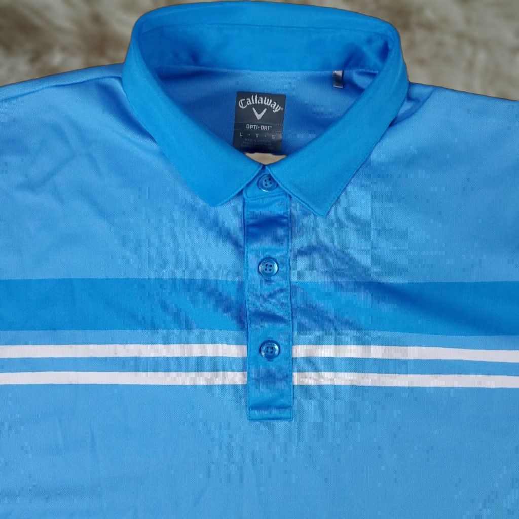 Callaway Callaway Polo Shirt Mens Large Blue Opti Dri Fit Golf Short Sleeve Size US L / EU 52-54 / 3 - 1 Thumbnail