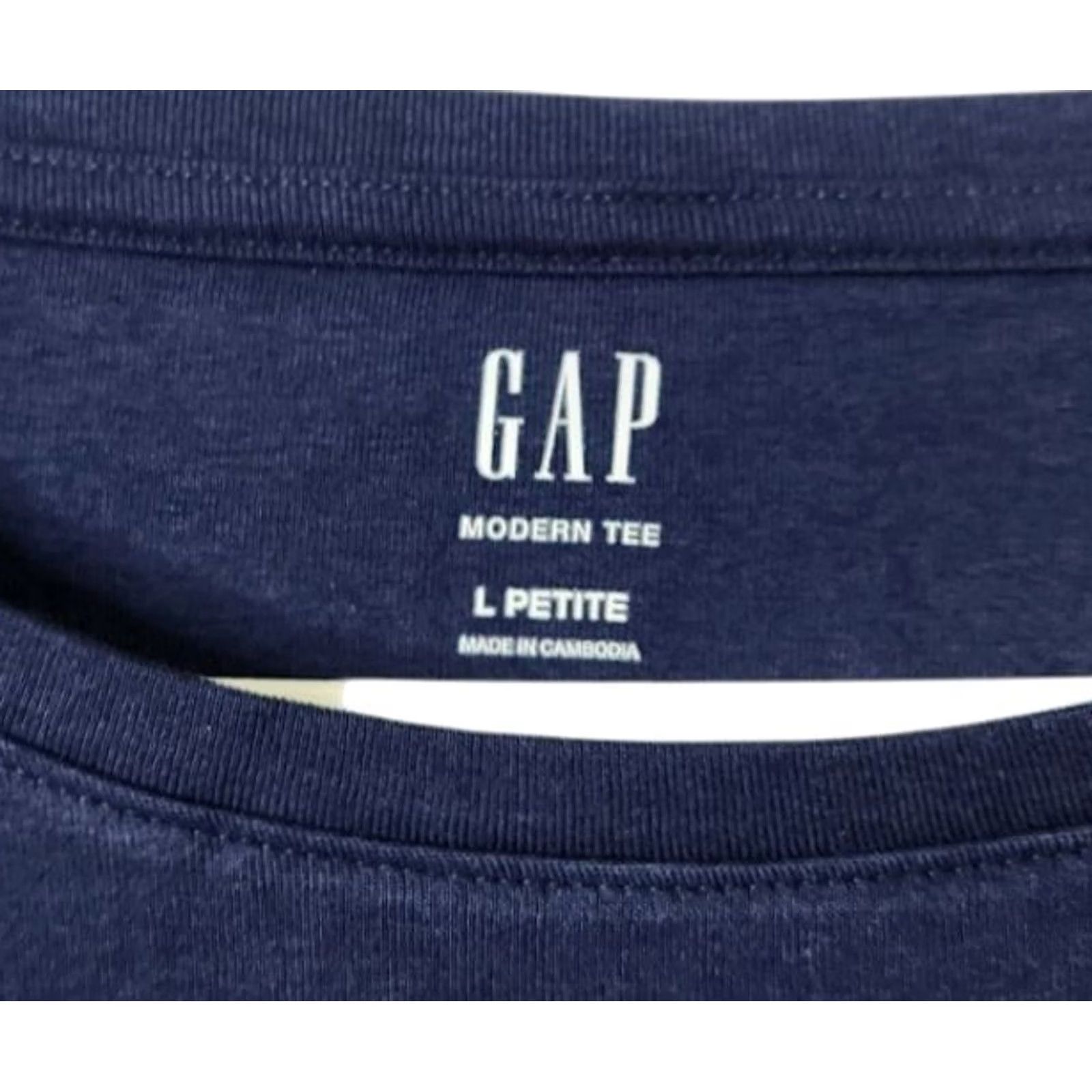 Gap Gap Womens Petite L Modern Long Sleeve T-Shirt Navy Blue Crewneck Size L / US 10 / IT 46 - 5 Thumbnail