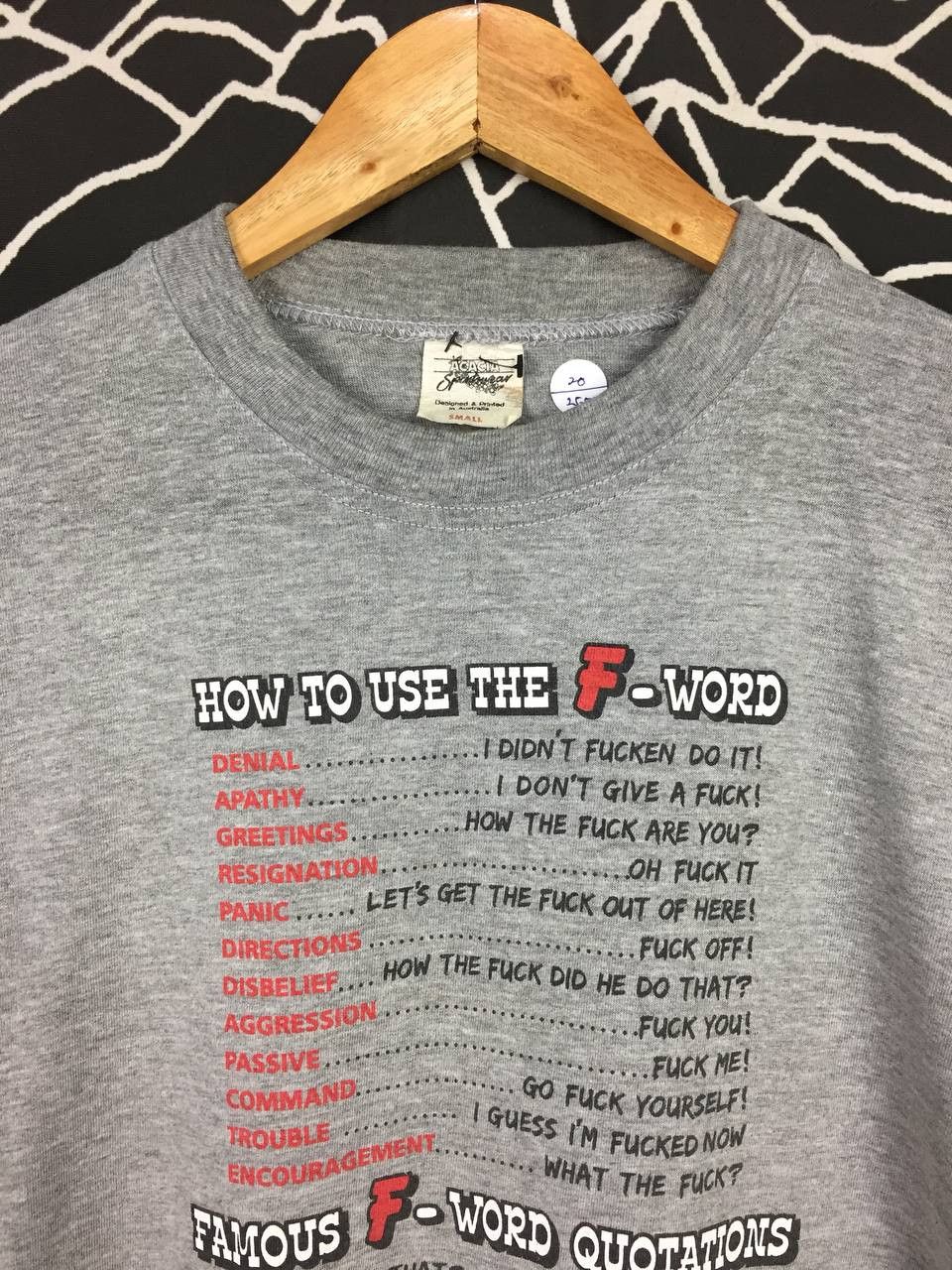 Vintage Vtg Acacia Sportswear How To Use F Word Tee Size US S / EU 44-46 / 1 - 3 Thumbnail