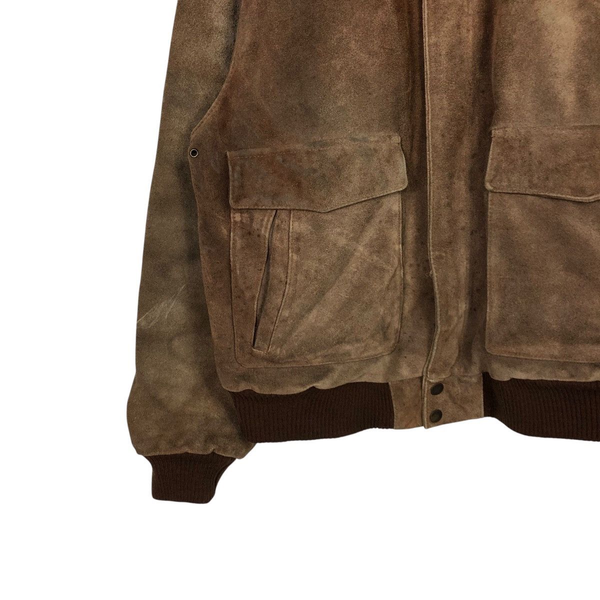 Japanese Brand 🔥VINTAGE GENUINE LEATHER BOMBER JACKET MUV BIRN ISSEY MIYAKE Size US M / EU 48-50 / 2 - 6 Thumbnail